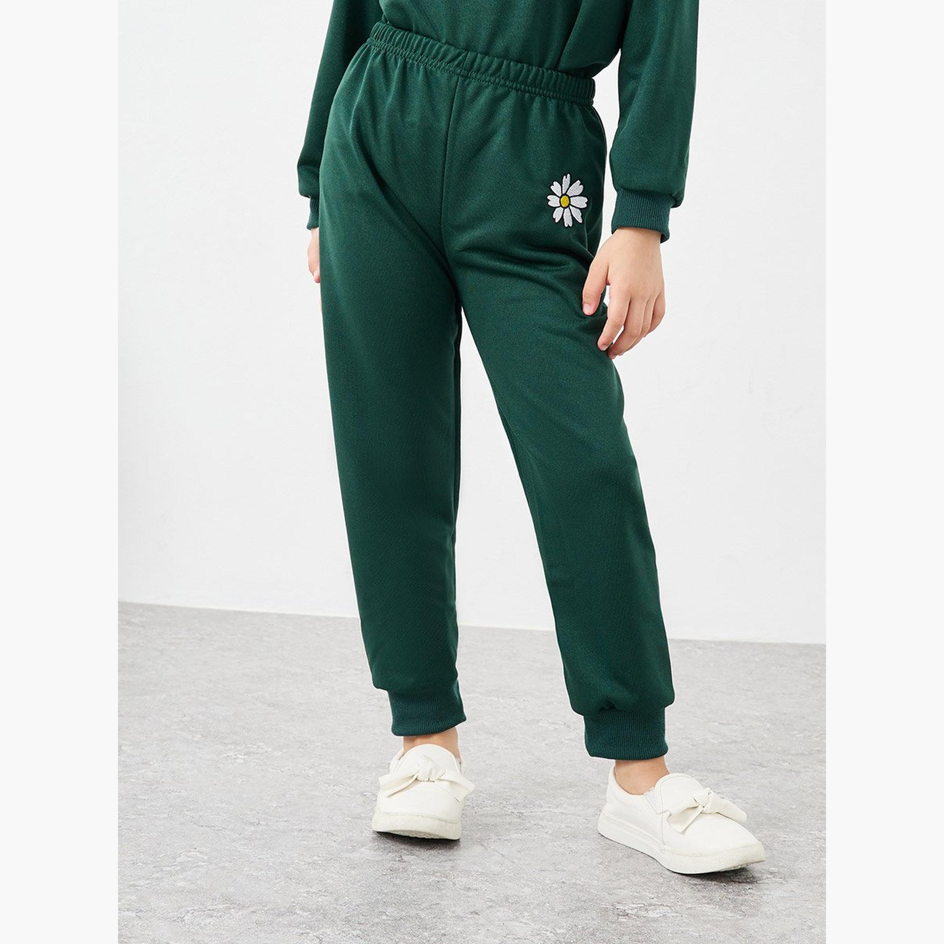 حزمة ستيلي من 3 - سترة بنقشة ديزي، بنطلون رياضي وقبعة صوفية-girls-clothing-setsandcoords-image-6