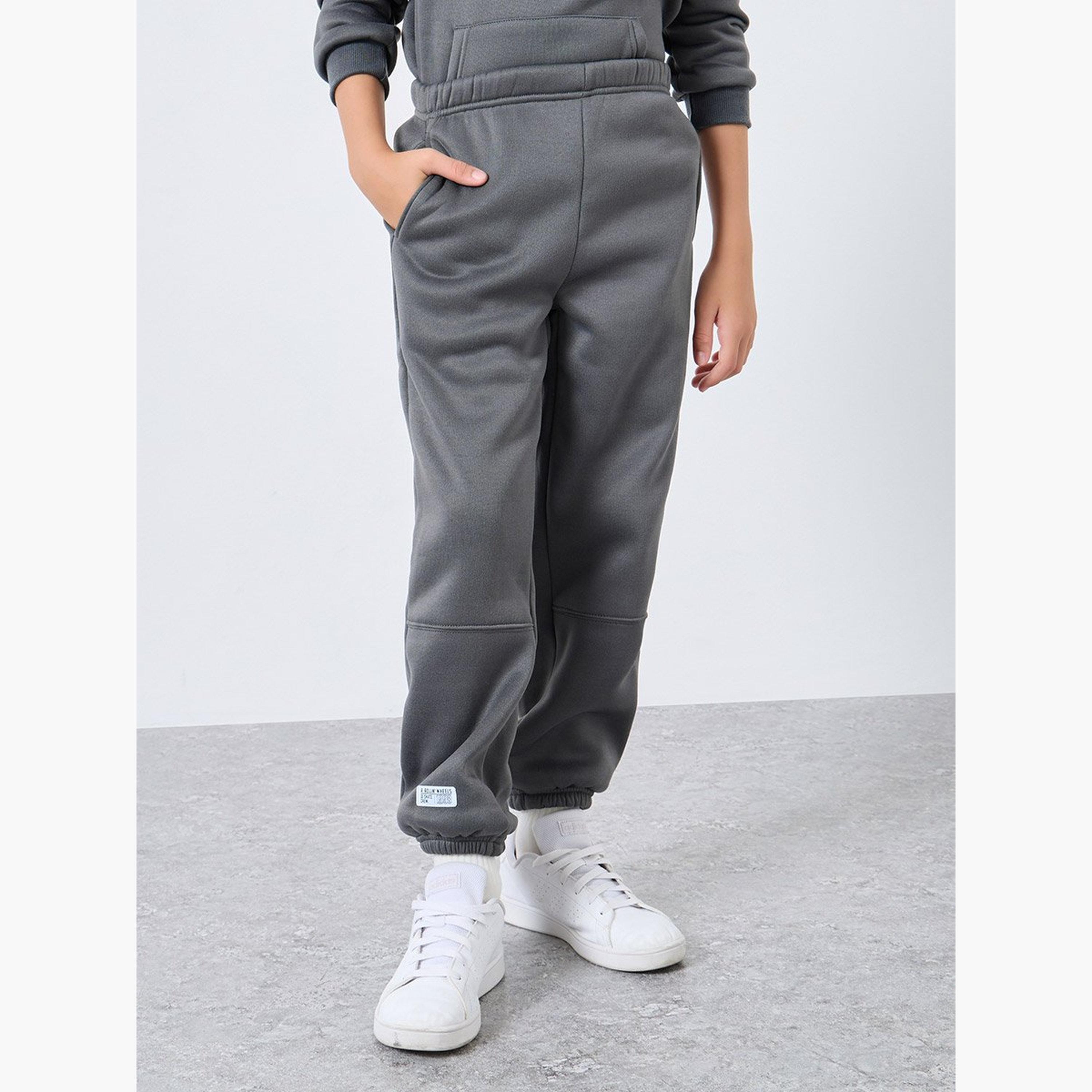 Styli Solid Hoodie with Pocket and Joggers Set-boys-clothing-setsandcoords-image-5