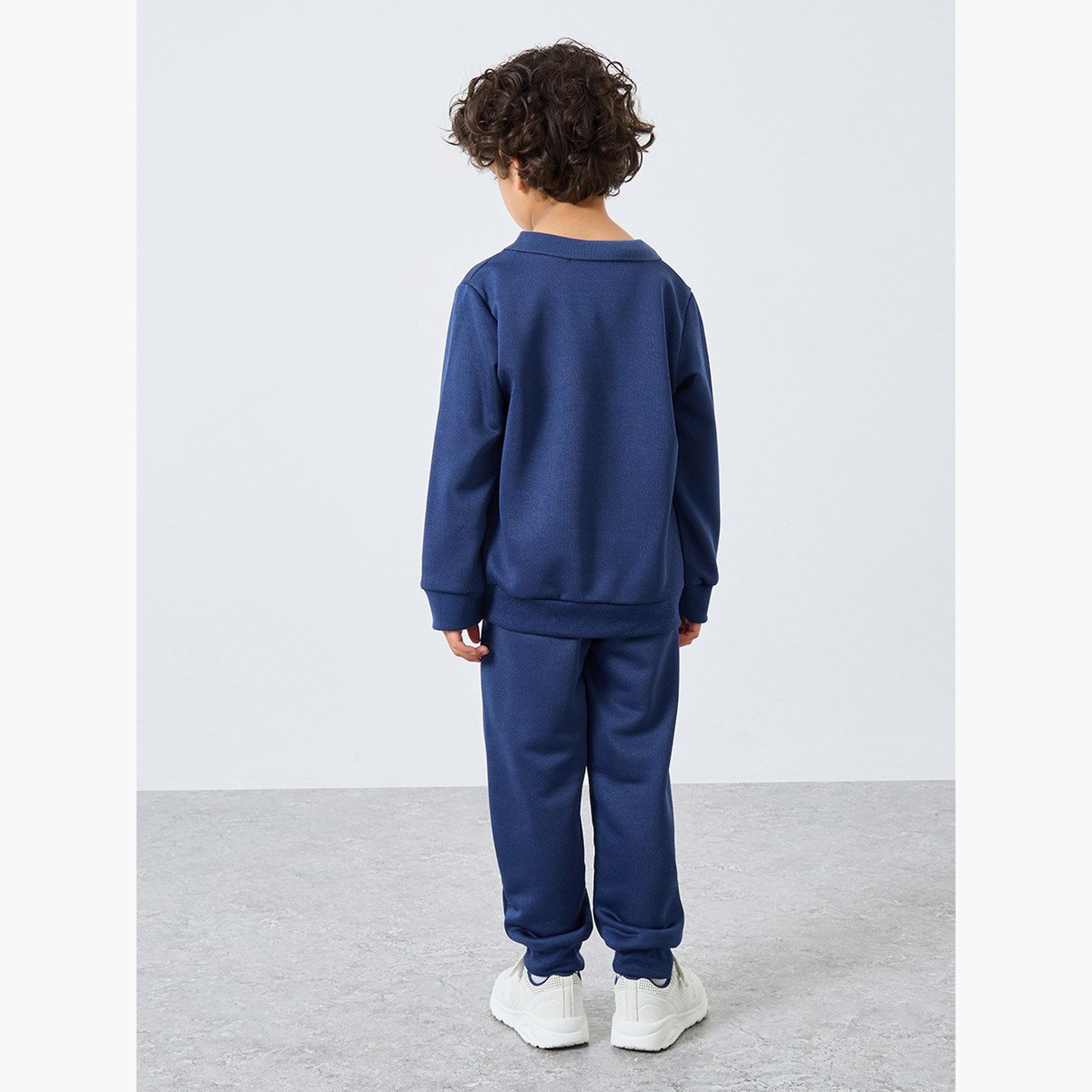 طقم منسق من بنطال جوغر وسويت شيرت بطبعة كتابة-boys-clothing-setsandcoords-image-5