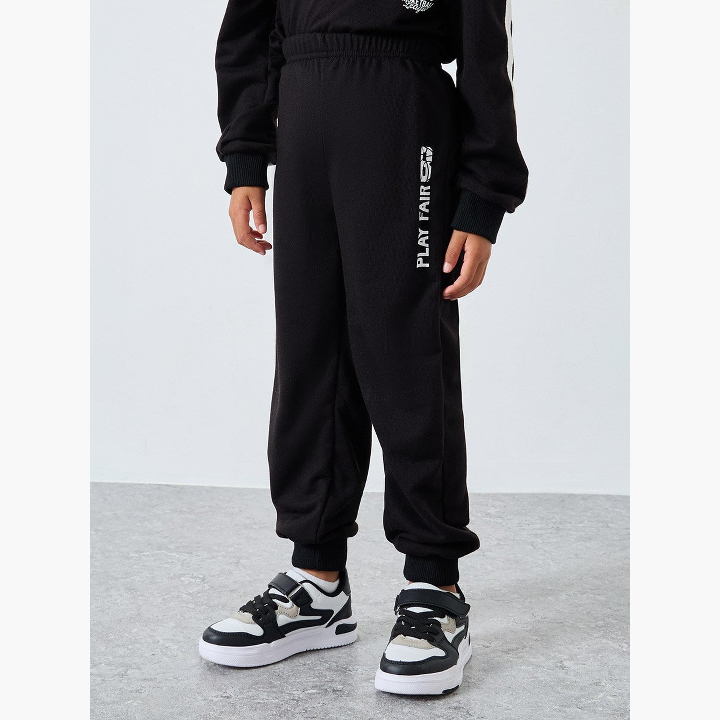 Styli Boys Black Graphic Hoodie and Joggers Set-boys-clothing-setsandcoords-image-5
