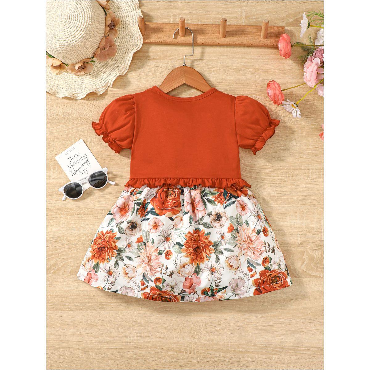 مجموعة من فستان كامي بطبعة زهور مع بوليرو-girls-clothing-setsandcoords-image-2