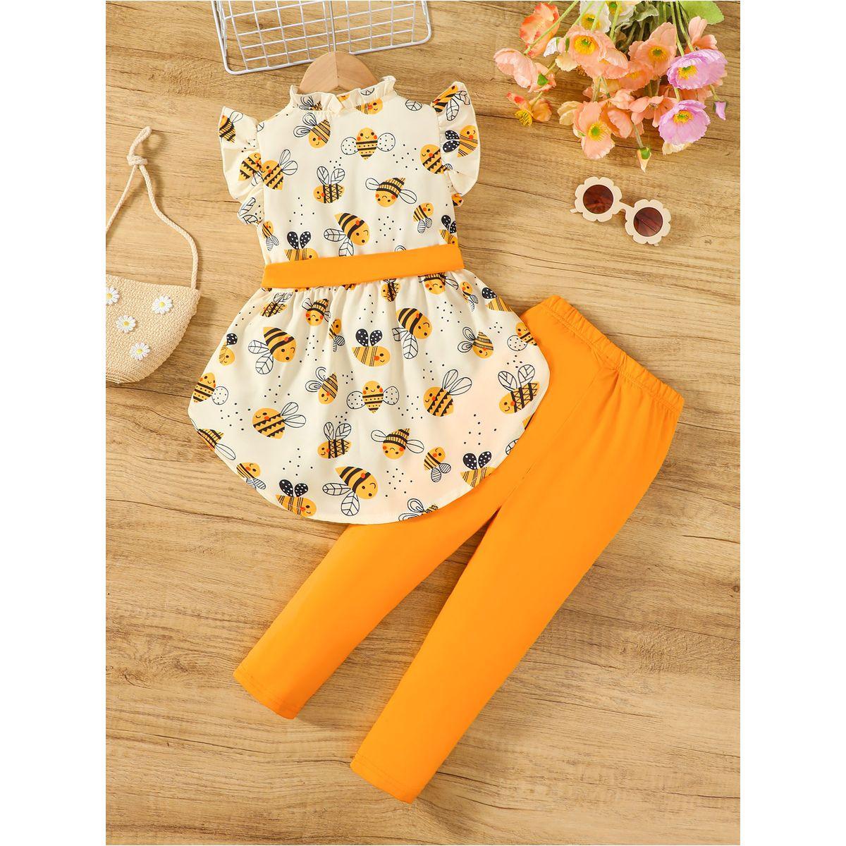 مجموعة من ليقنز وبلوزة بطبعات-girls-clothing-setsandcoords-image-8