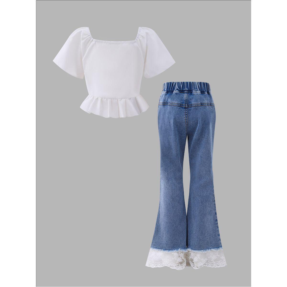 جينز واسع بياقة واسعة وتفاصيل دانتيل-girls-clothing-setsandcoords-image-2