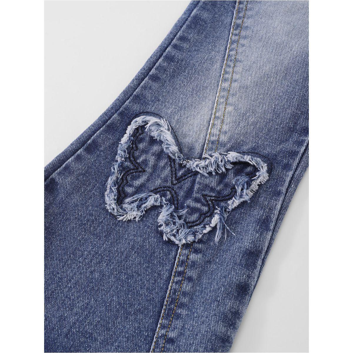 جينز واسع بتفاصيل مُرقعة وحافة خام-girls-clothing-bottoms-jeansandjeggings-image-5