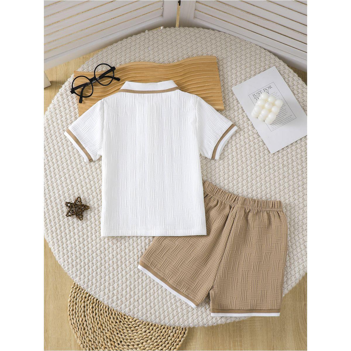 مجموعة من شورت وقميص محبوك بياقة بولو-boys-clothing-setsandcoords-image-8