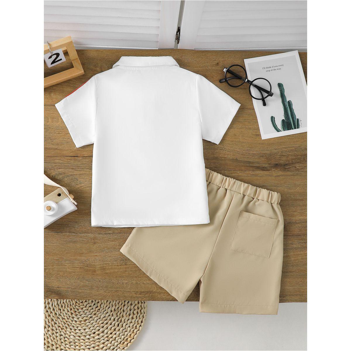 Styli Boys White Polo T-Shirt and Shorts Set-boys-clothing-setsandcoords-image-2