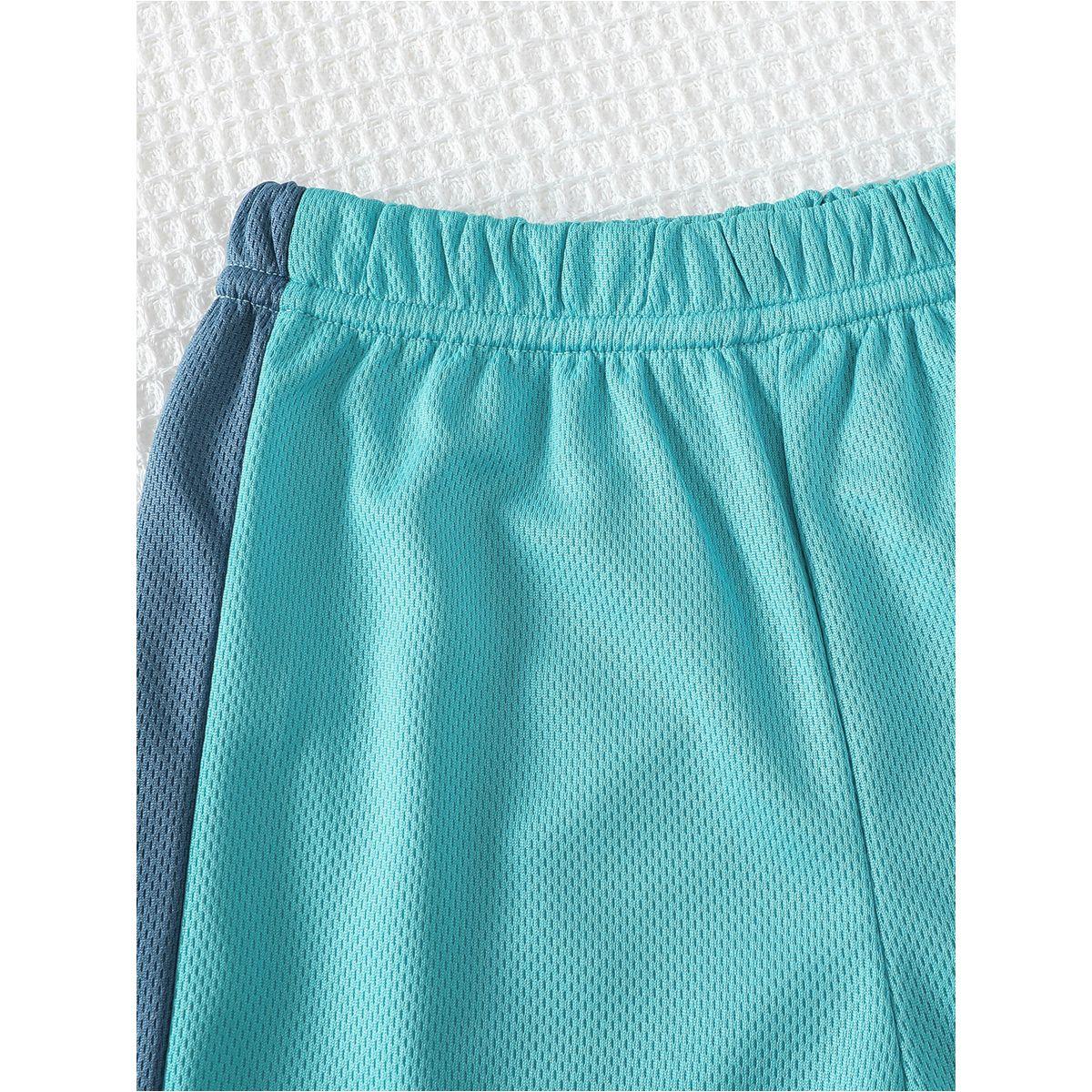 مجموعة من شورت وبلوزة تانك بتفاصيل مُتباينة-boys-clothing-setsandcoords-image-7