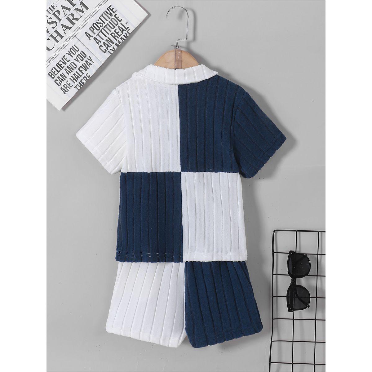 Styli Boys Color Block Knit Polo and Shorts Set-boys-clothing-setsandcoords-image-4