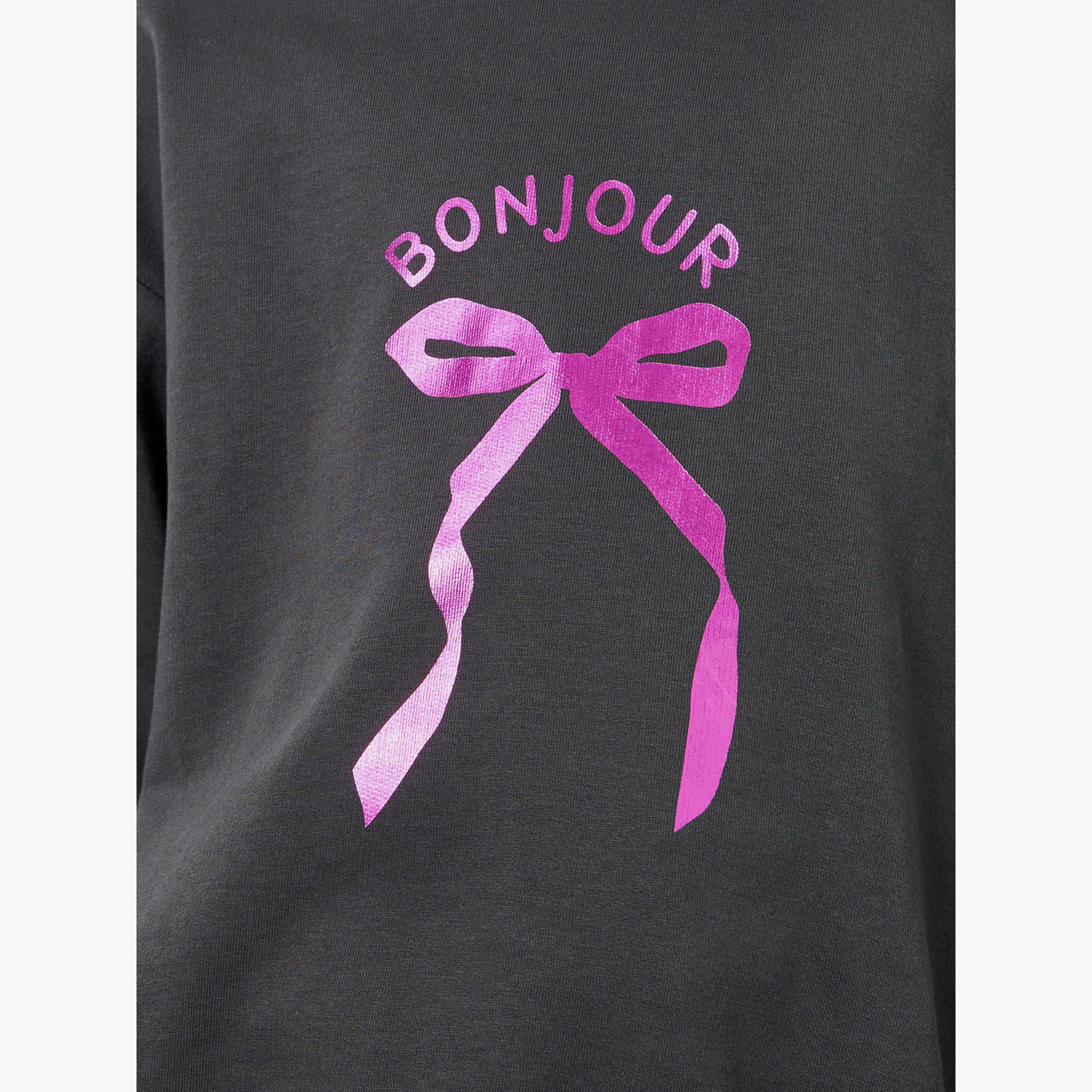Styli Girls Grey Printed Sweatshirt-girls-clothing-winterwear-sweatshirts-image-5