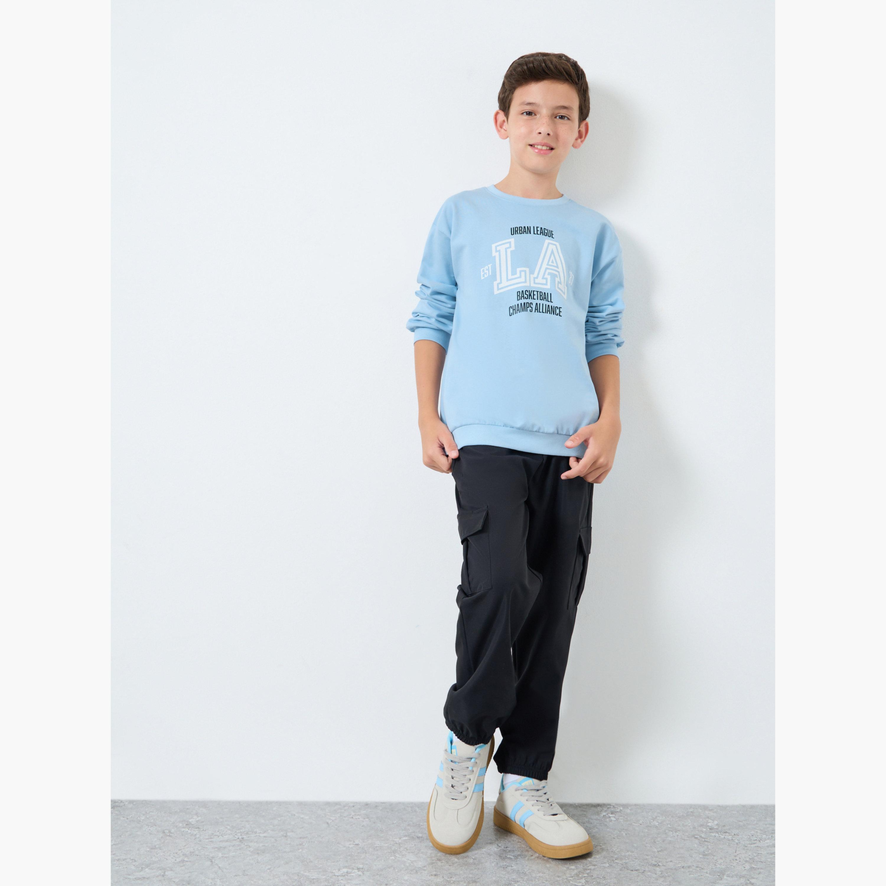 Styli Teens Graphic Print Cotton Sweatshirt-boys-clothing-sweatshirts-image-2