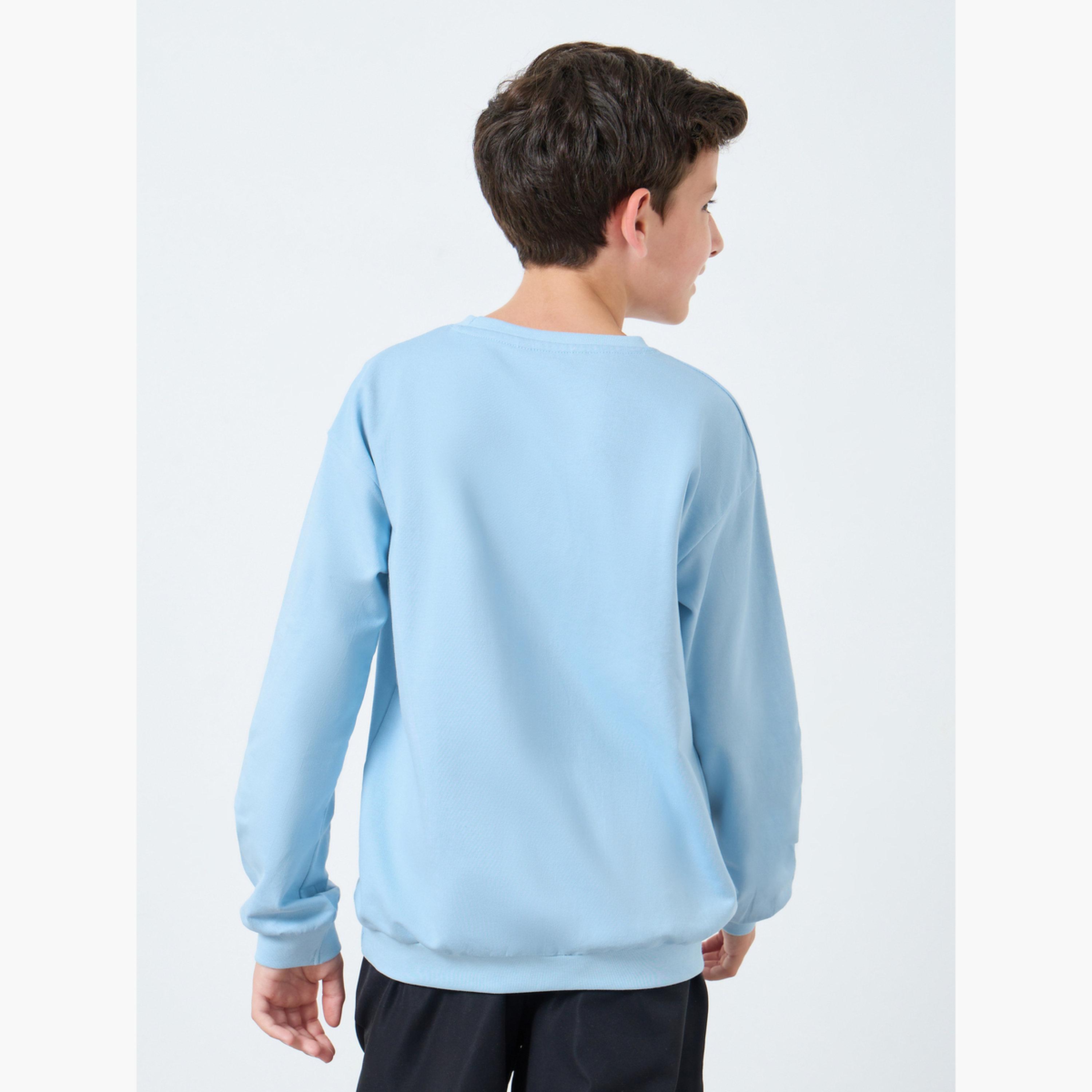 Styli Teens Graphic Print Cotton Sweatshirt-boys-clothing-sweatshirts-image-3