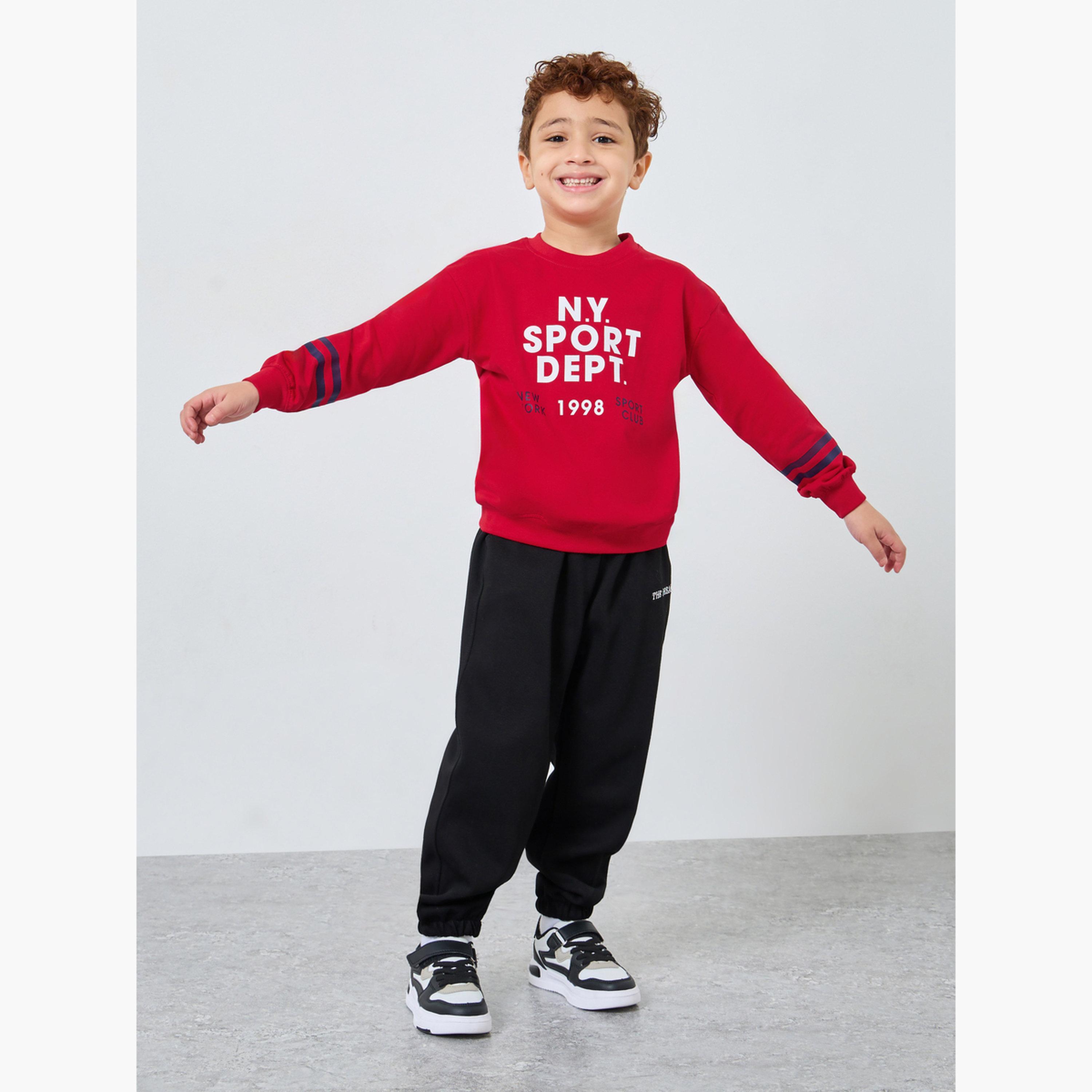 Styli NY Graphic Print Round Neck Long Sleeves Boy's Sweatshirt-boys-clothing-sweatshirts-image-2