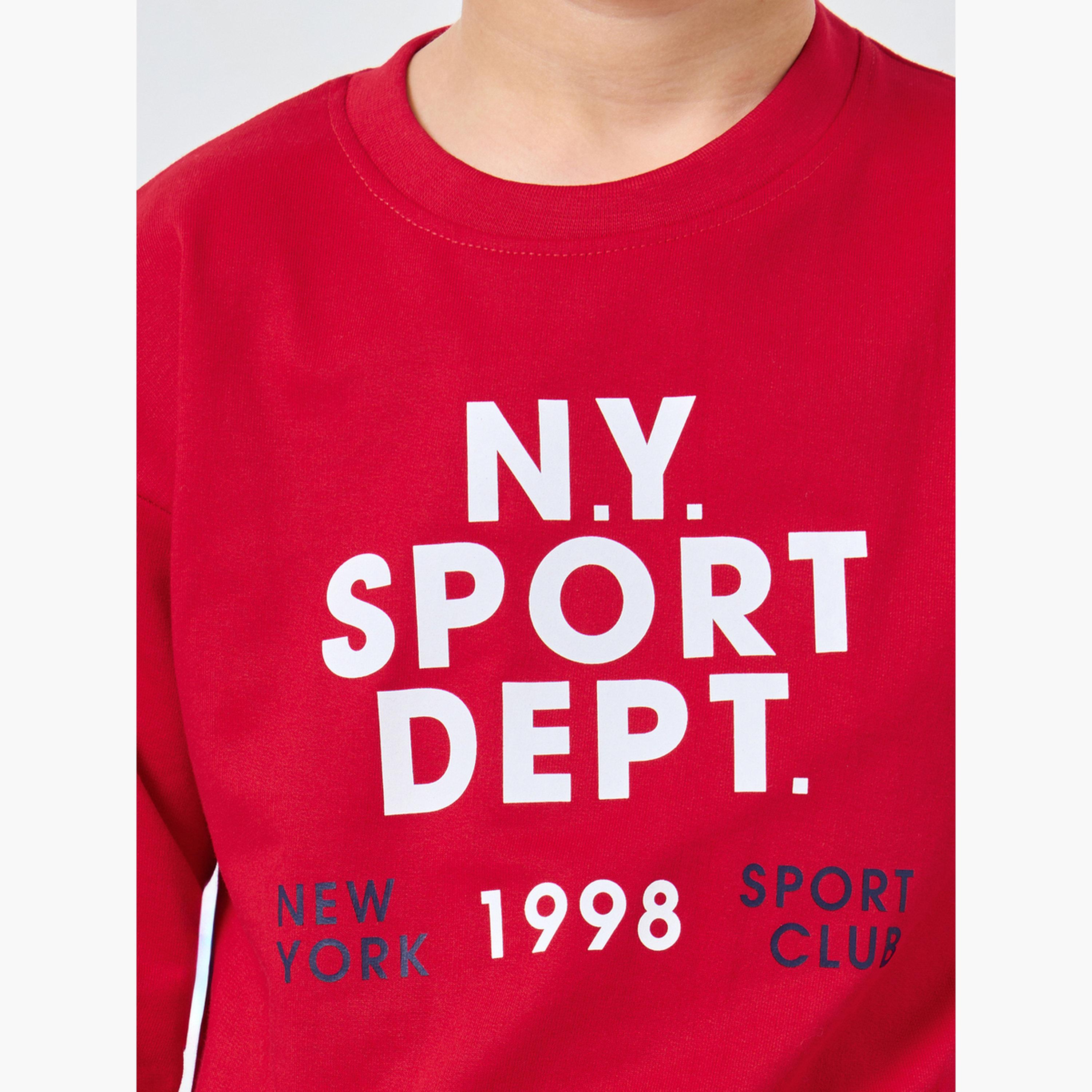 Styli NY Graphic Print Round Neck Long Sleeves Boy's Sweatshirt-boys-clothing-sweatshirts-image-3