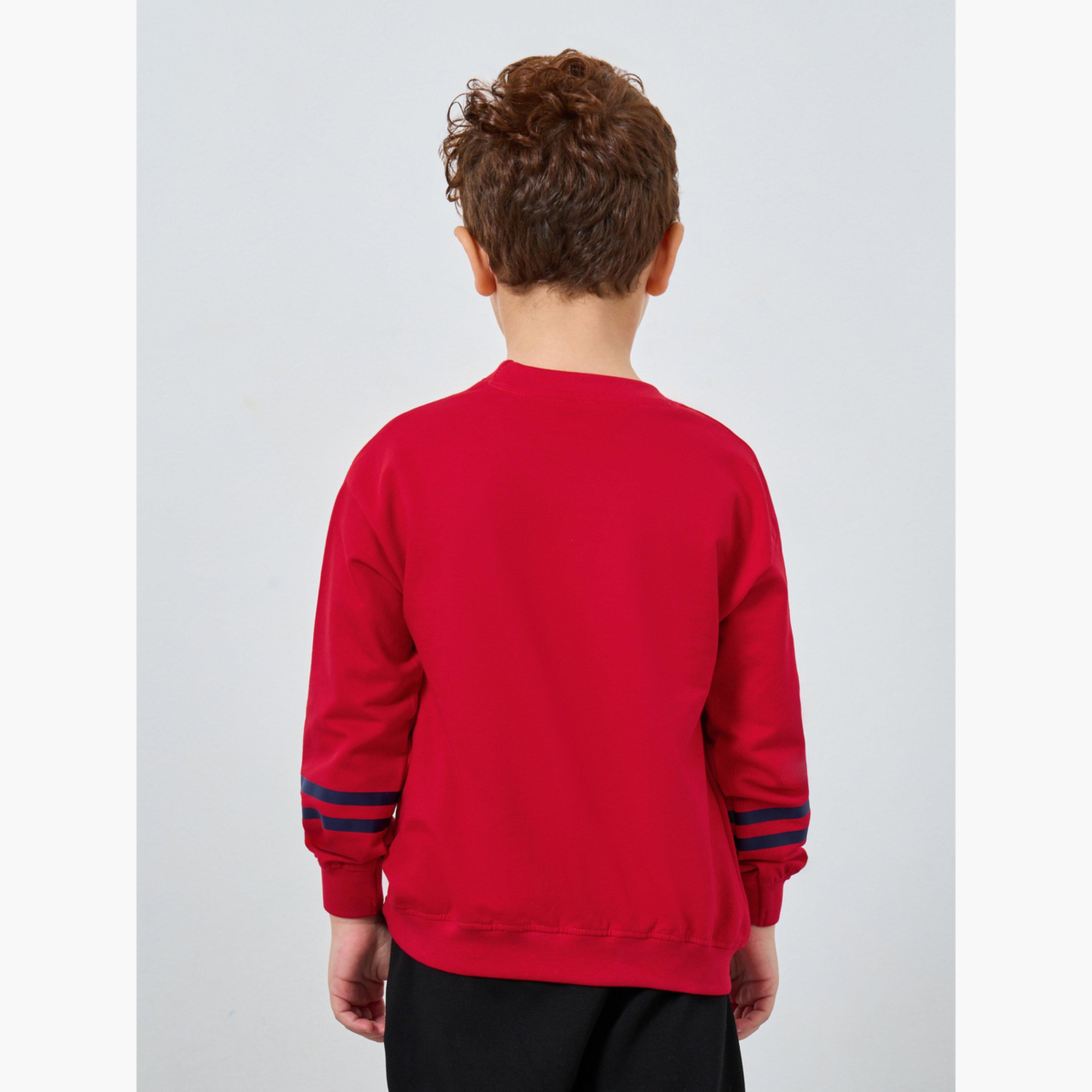 Styli NY Graphic Print Round Neck Long Sleeves Boy's Sweatshirt-boys-clothing-sweatshirts-image-4