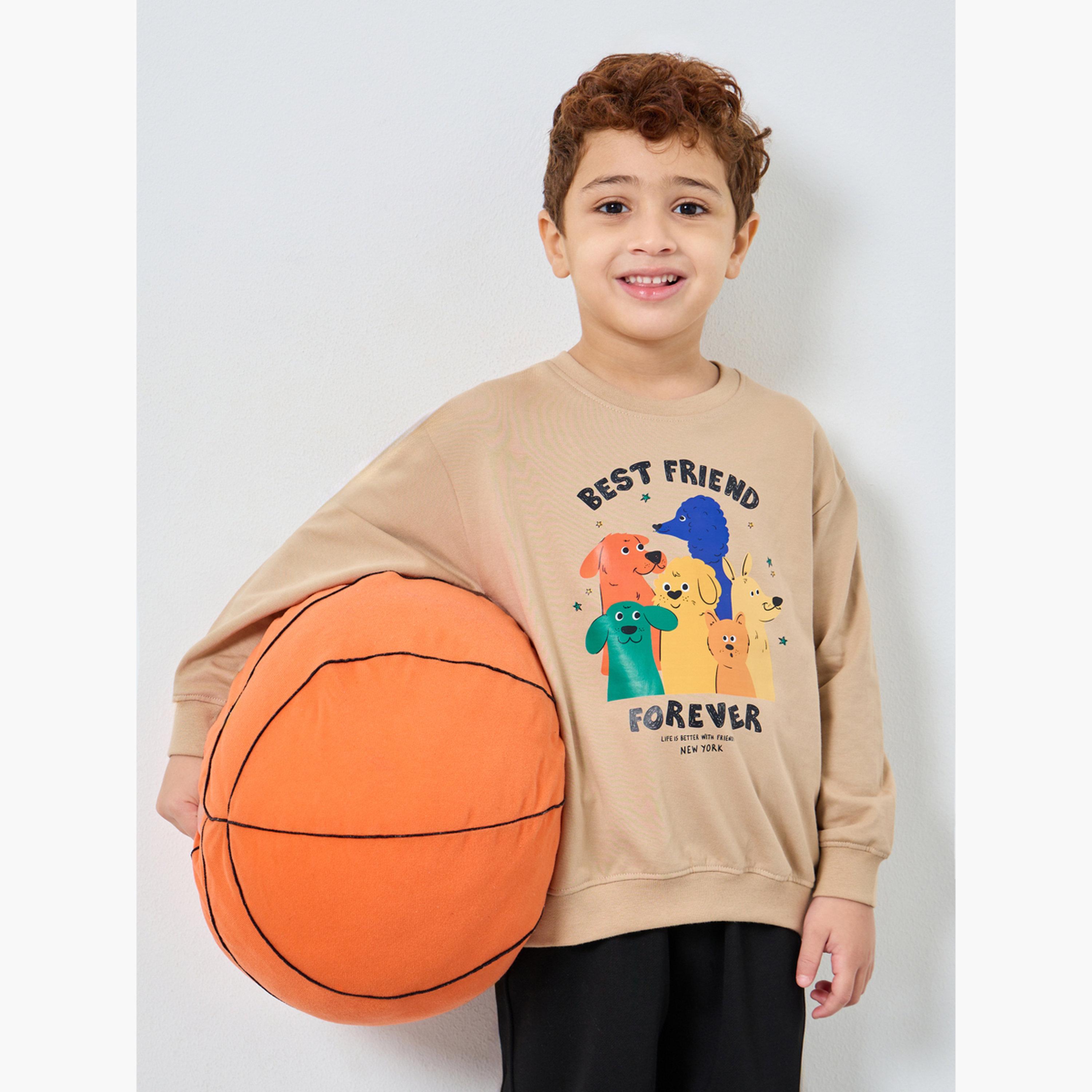 Styli New York Graphic Print Round Neck Long Sleeves Boy's Sweatshirt-boys-clothing-winterwear-sweatshirts-image-3