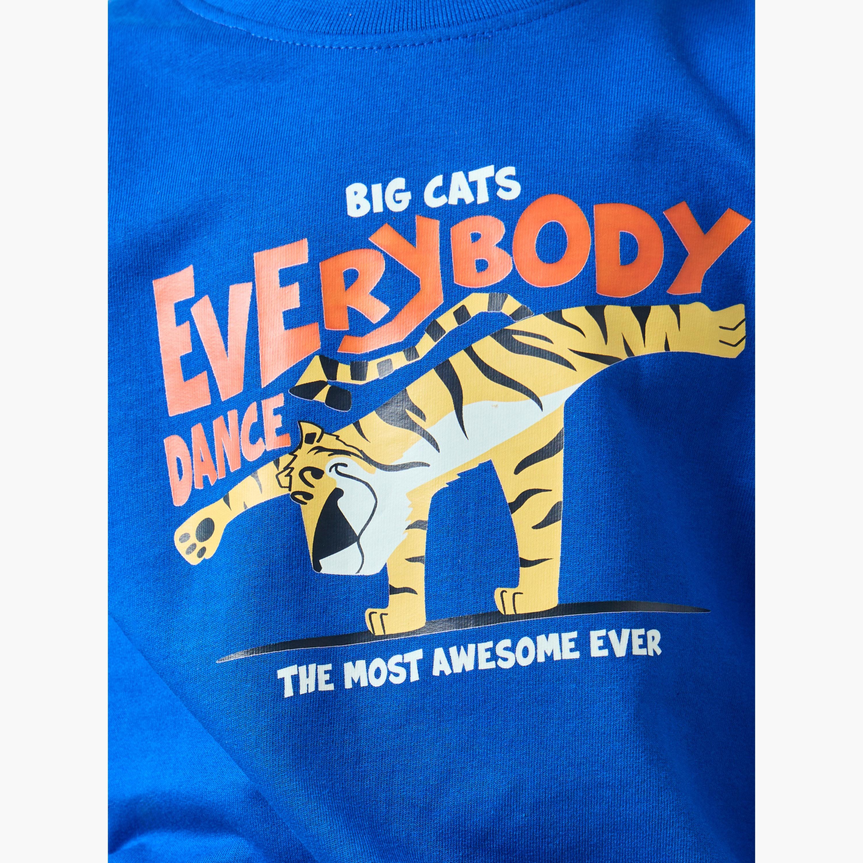 Styli Tiger Graphic Print Round Neck Long Sleeves Boy's Sweatshirt-boys-clothing-winterwear-sweatshirts-image-4