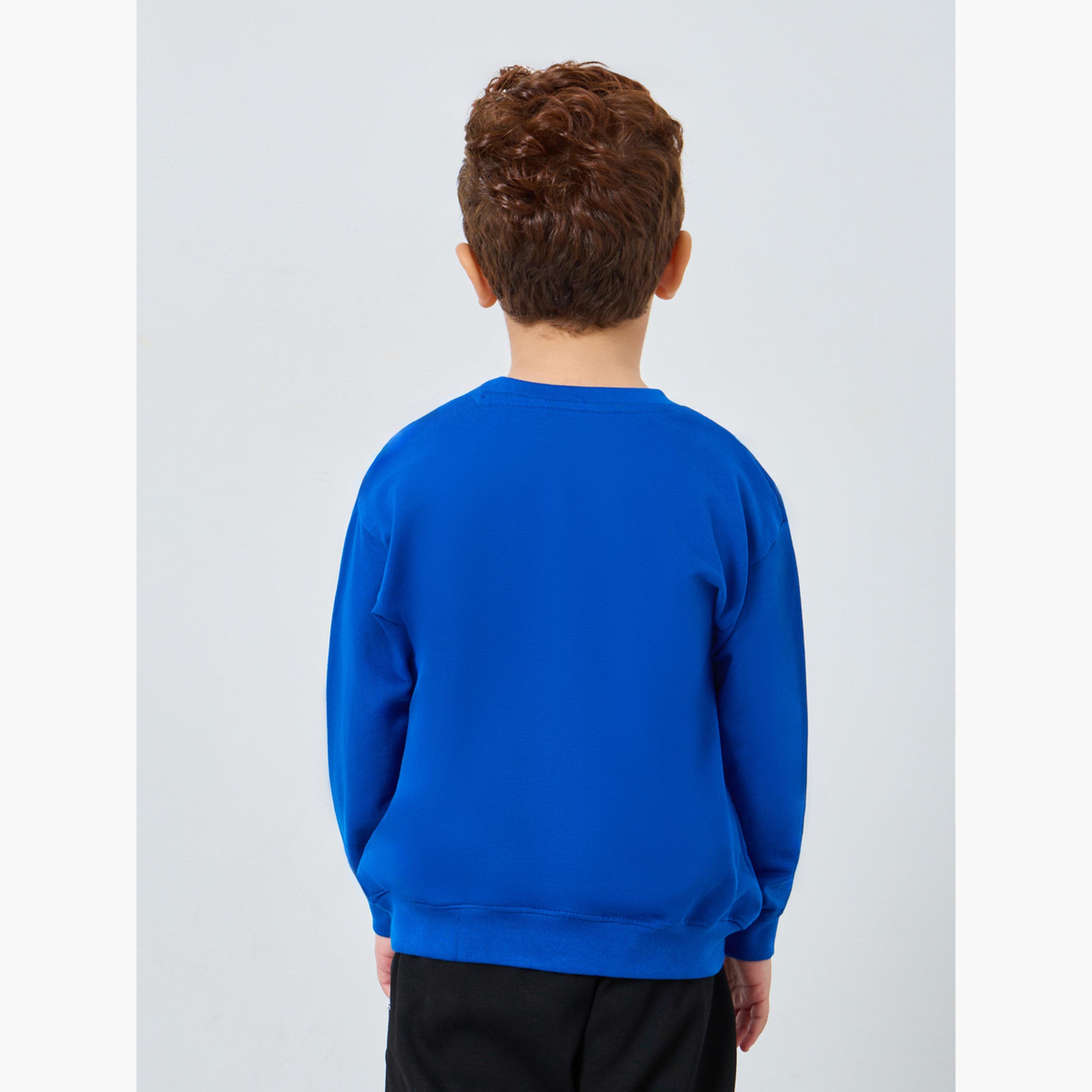 Styli Tiger Graphic Print Round Neck Long Sleeves Boy's Sweatshirt-boys-clothing-winterwear-sweatshirts-image-5
