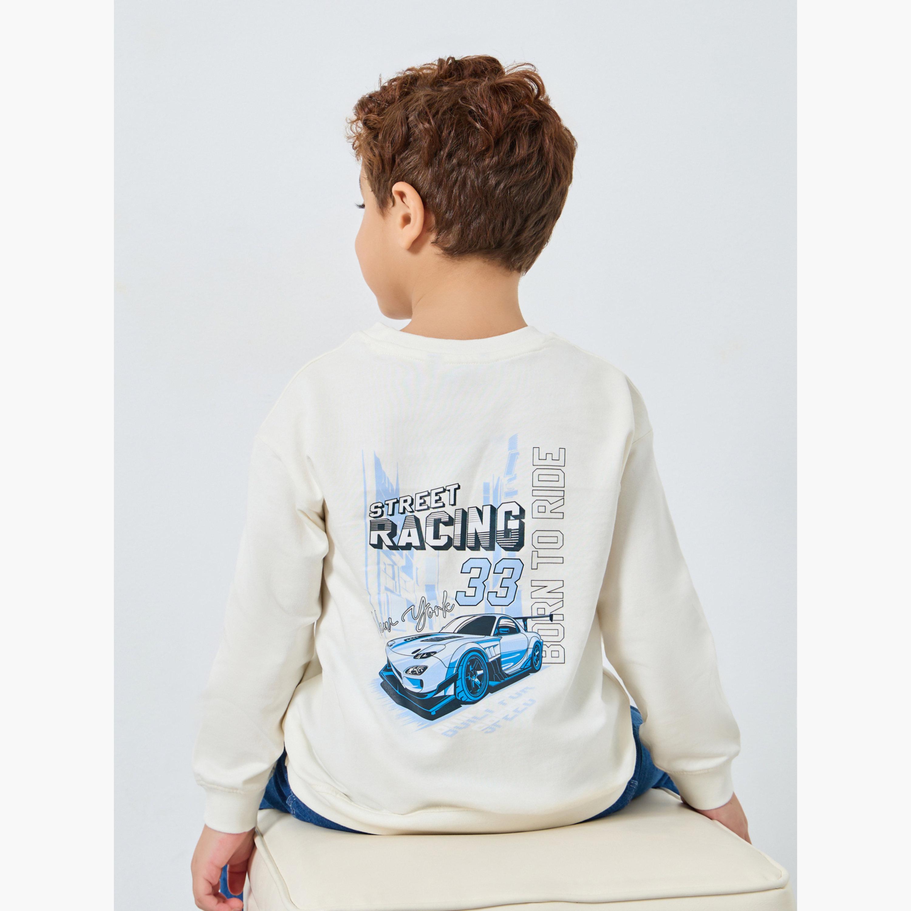 Styli New York Graphic Print Round Neck Long Sleeves Boy's Sweatshirt-boys-clothing-winterwear-sweatshirts-image-3