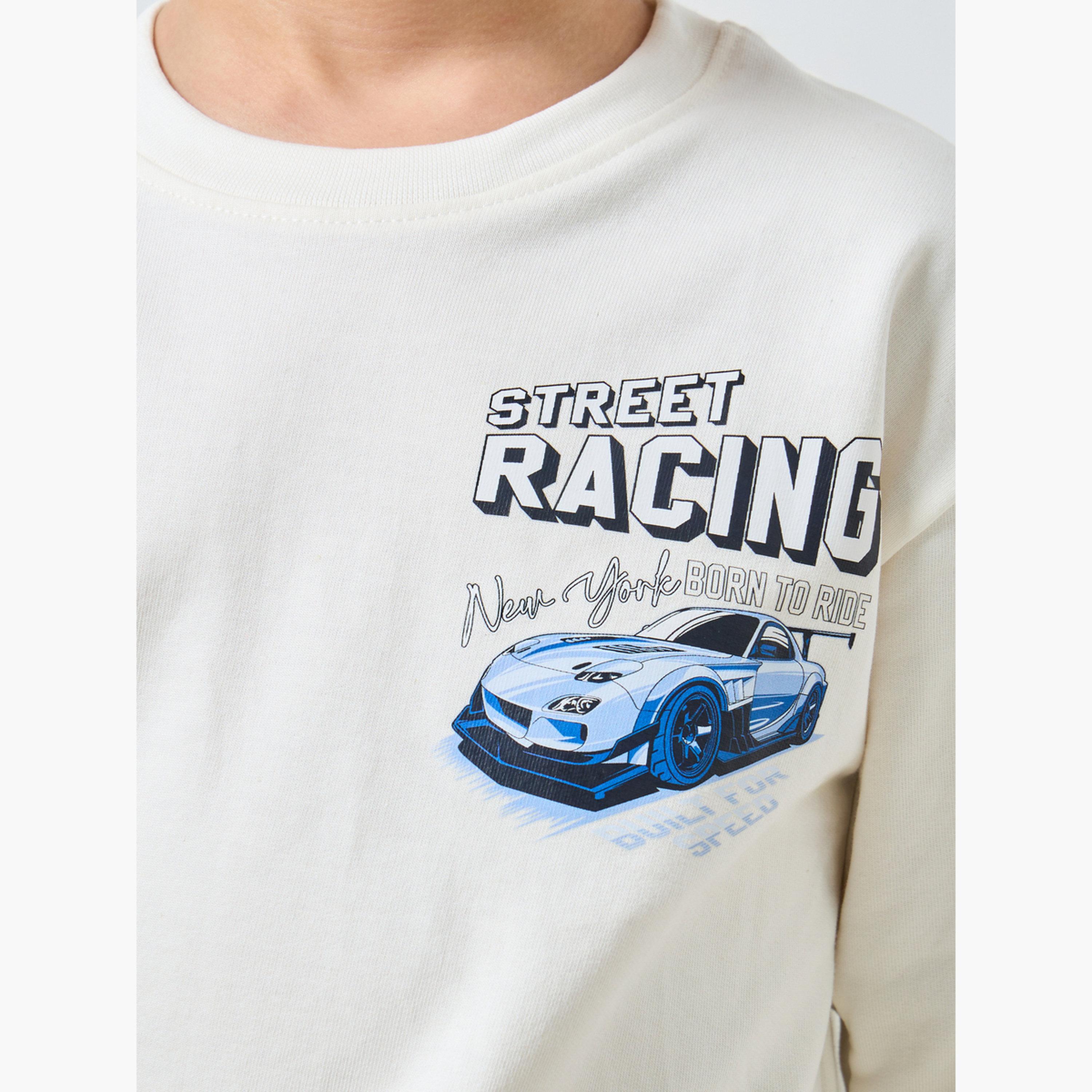 Styli New York Graphic Print Round Neck Long Sleeves Boy's Sweatshirt-boys-clothing-winterwear-sweatshirts-image-4