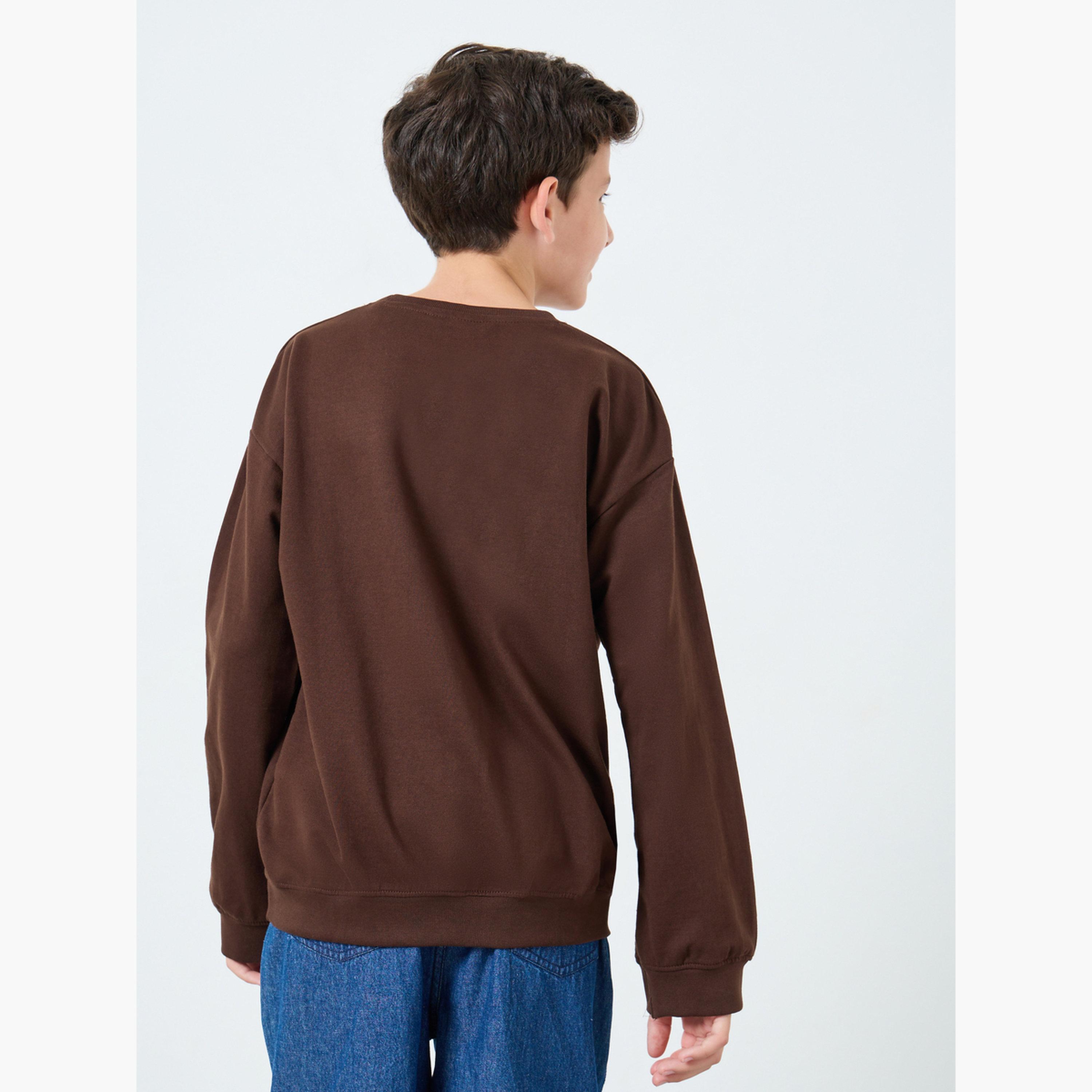 Styli Teens Drop Shoulder Graphic Sweatshirt-boys-clothing-winterwear-sweatshirts-image-3