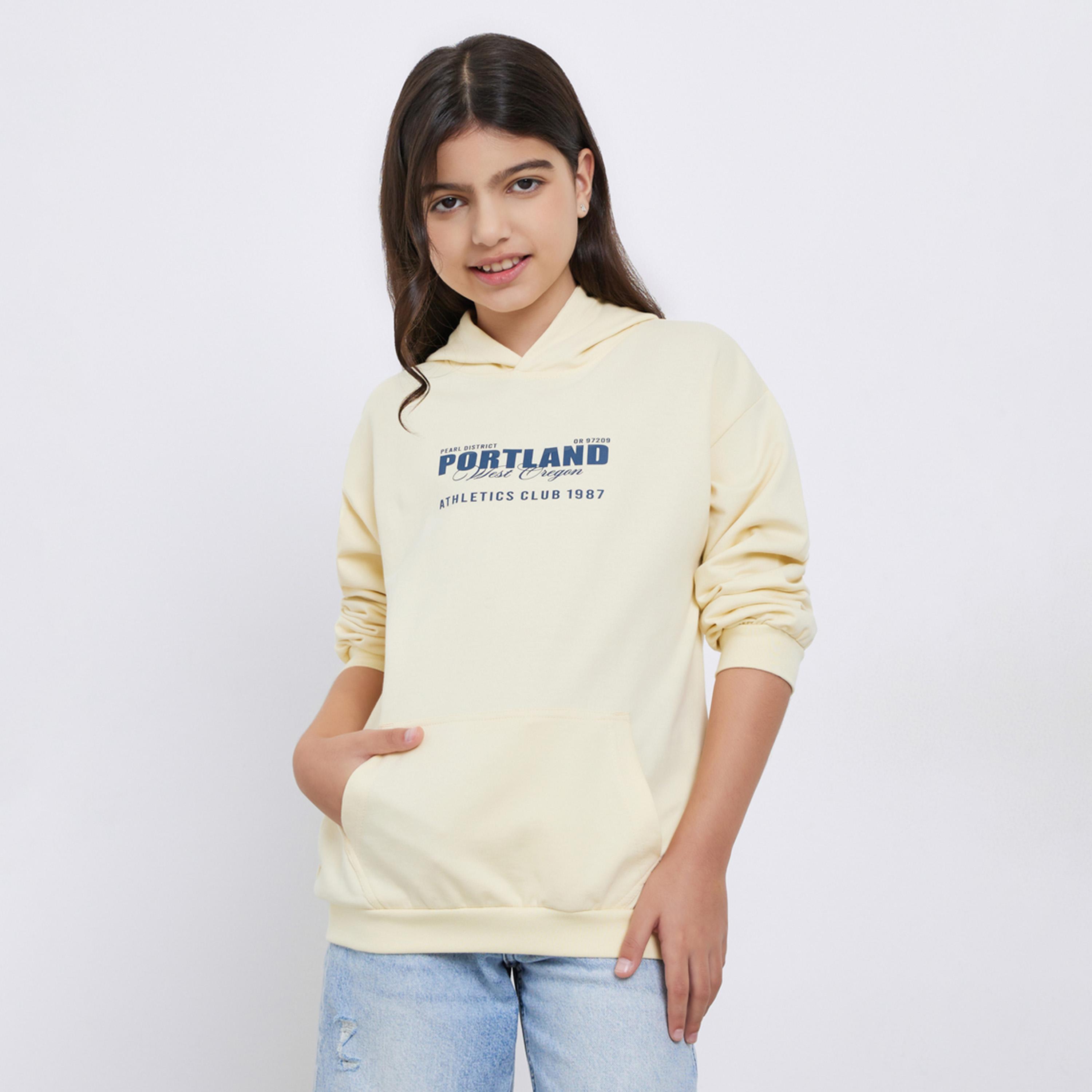 Styli Portland Print Hooded Neck Long Sleeves Girl's Hoodie-girls-clothing-sweatshirts-image-1