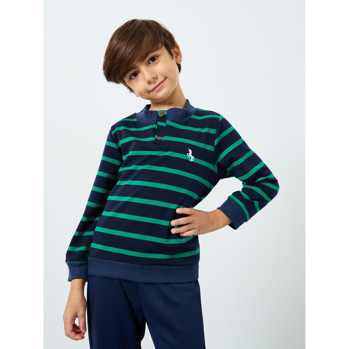 طقم من بنطال جوغر وتيشيرت مخطط-boys-clothing-setsandcoords-image-3
