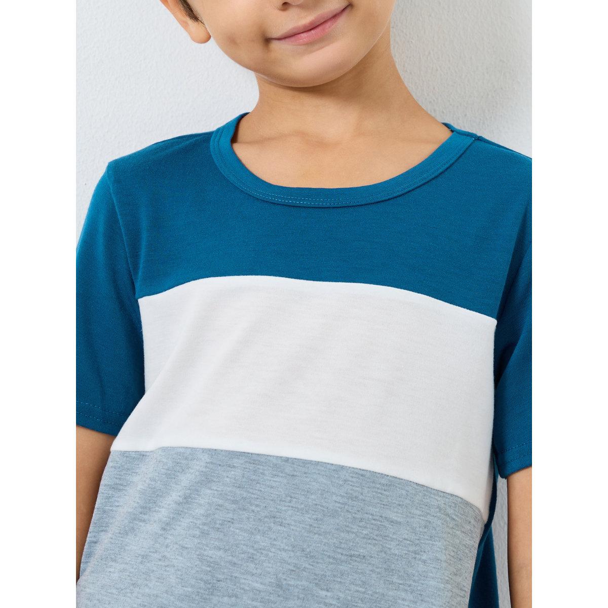 طقم من بنطال جوغر وتيشيرت بنمط كُتل الألوان-boys-clothing-setsandcoords-image-3