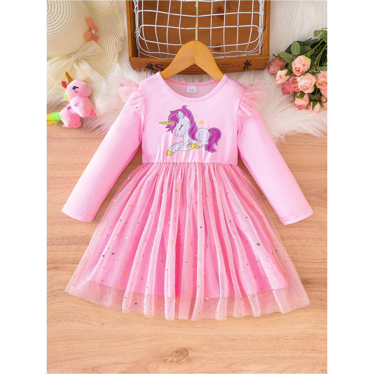فستان بنسيج تُل مع طبعة جرافيك-girls-clothing-dressesandjumpsuits-image-1