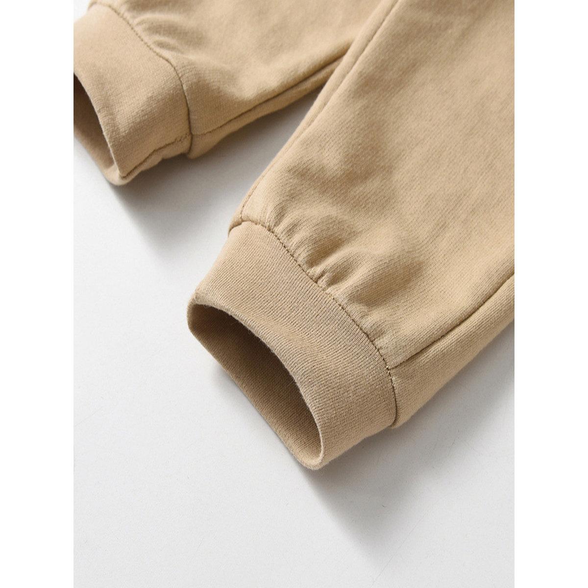 Take Two Boys Brown Checked Hooded Shirt and Jogger Set-boys-clothing-setsandcoords-image-6