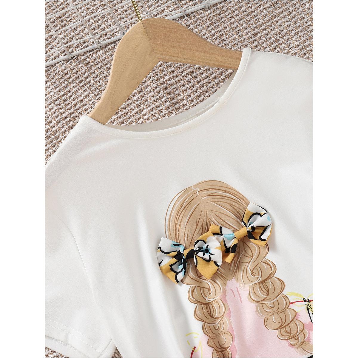 طقم من تنورة وتيشيرت بطبعة جرافيك-girls-clothing-setsandcoords-image-4
