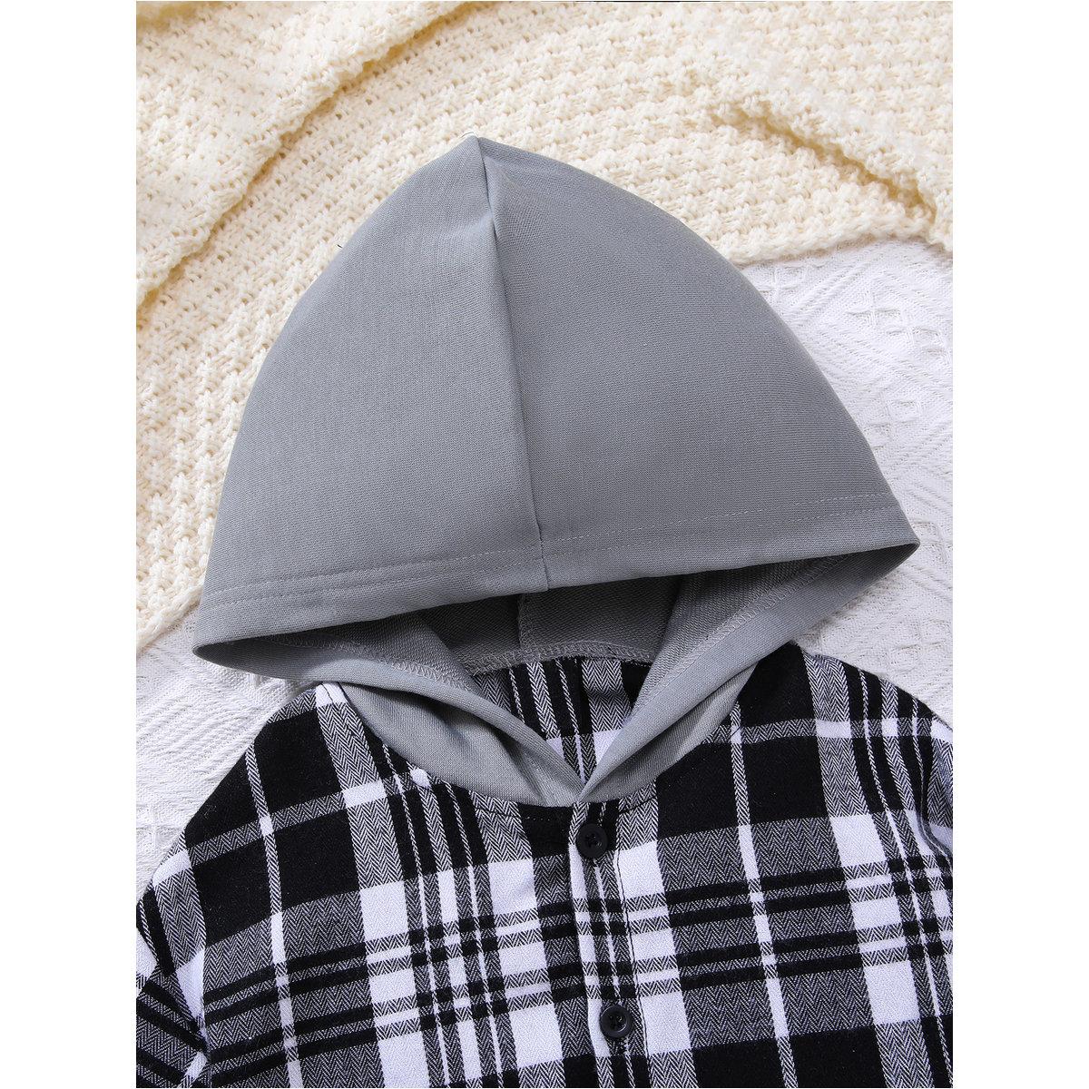 طقم من جوغر وقميص بطبعة مربعات-boys-clothing-setsandcoords-image-3