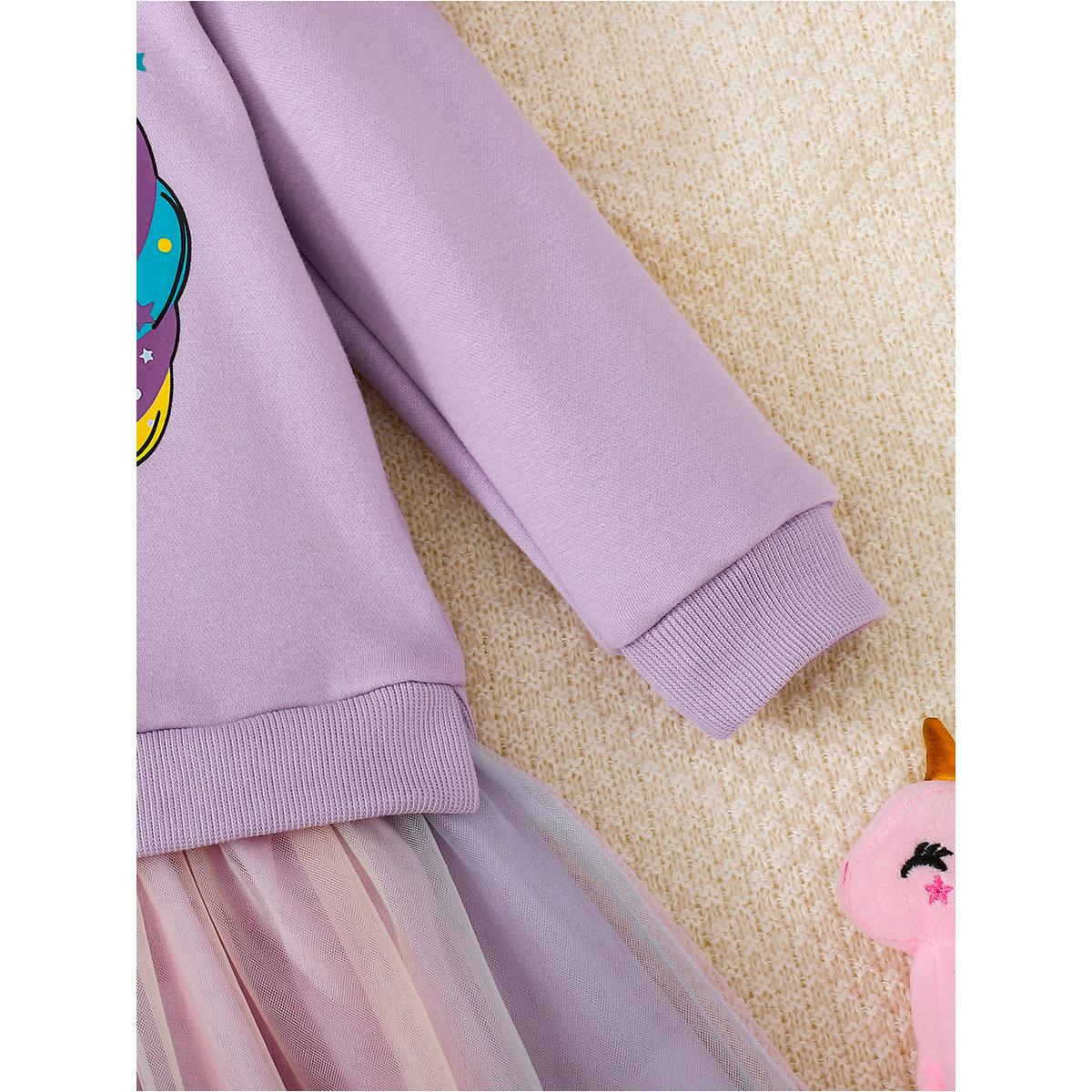 Take Two Girls Purple Unicorn Sweatshirt and Mesh Skirt Set-girls-clothing-setsandcoords-image-4