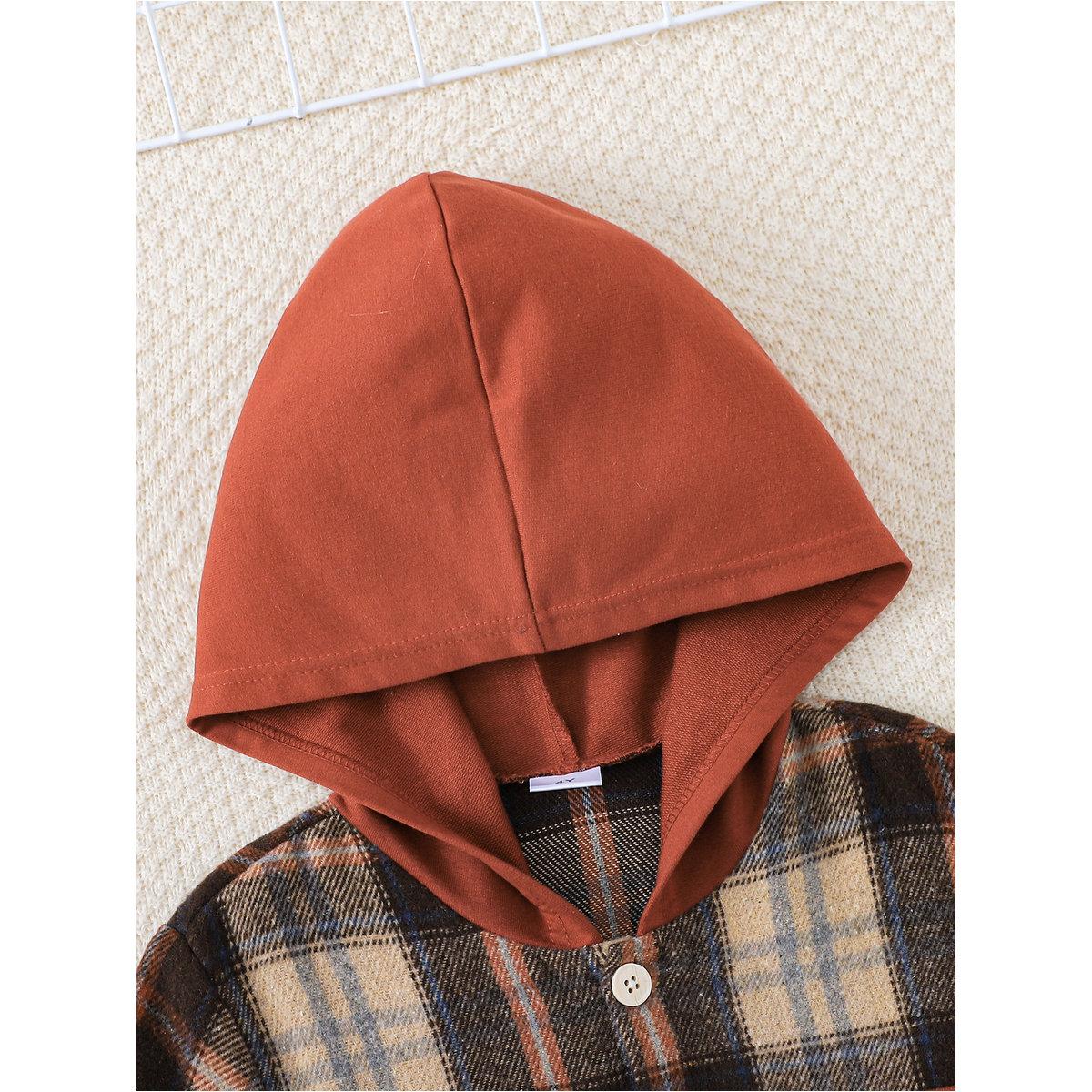 Take Two Boys Checked Hooded Shirt-boys-clothing-shirts-image-3