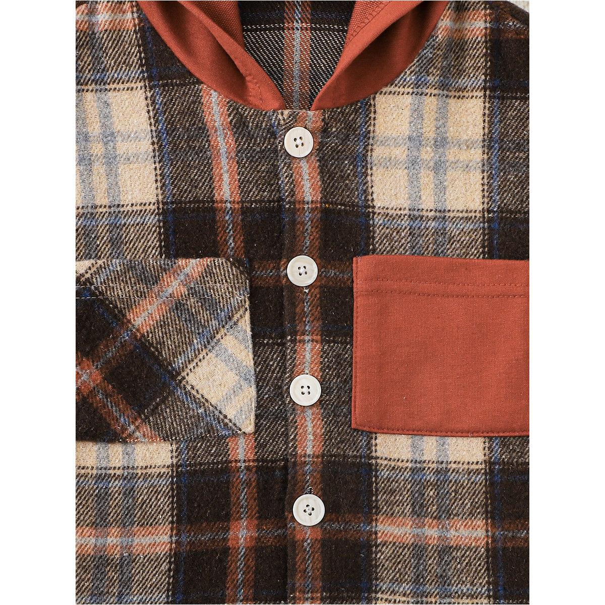 Take Two Boys Checked Hooded Shirt-boys-clothing-shirts-image-4