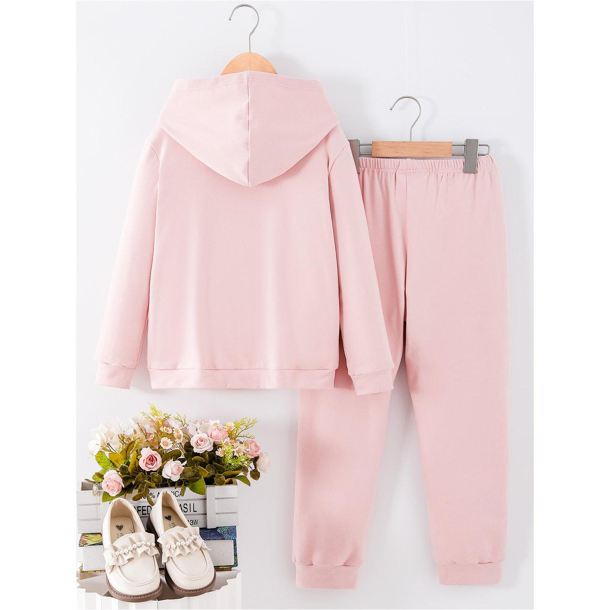 Take Two Girls Heart Patchwork Hoodie and Joggers Set-girls-clothing-setsandcoords-image-2