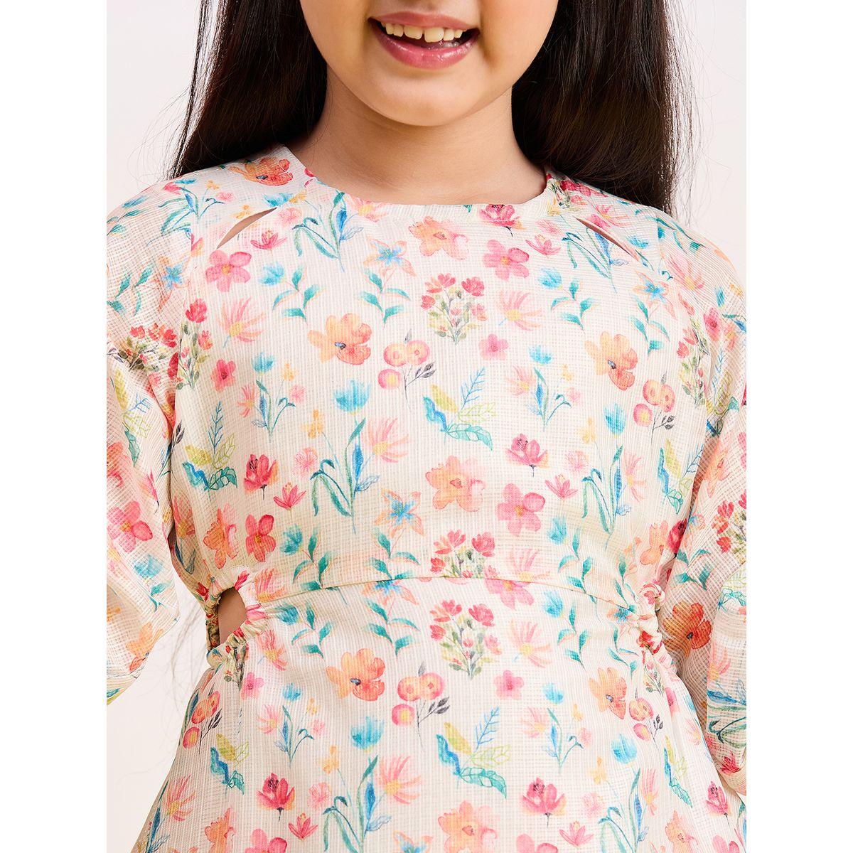 Stylo Bug Cut-Out Waist Layered Hem Dress-girls-clothing-dressesandjumpsuits-image-6