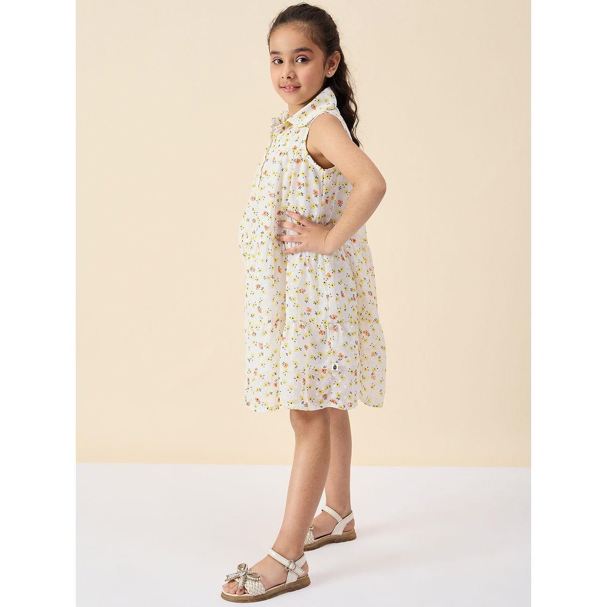 Stylo Bug Ditsy Print Shirt Dress with Buttons-girls-clothing-dressesandjumpsuits-image-3