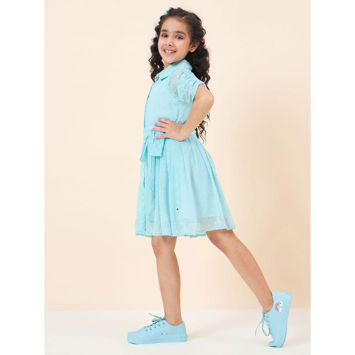Stylo Bug Dobby Shirt Dress with Tie Belt-girls-clothing-dressesandjumpsuits-image-3
