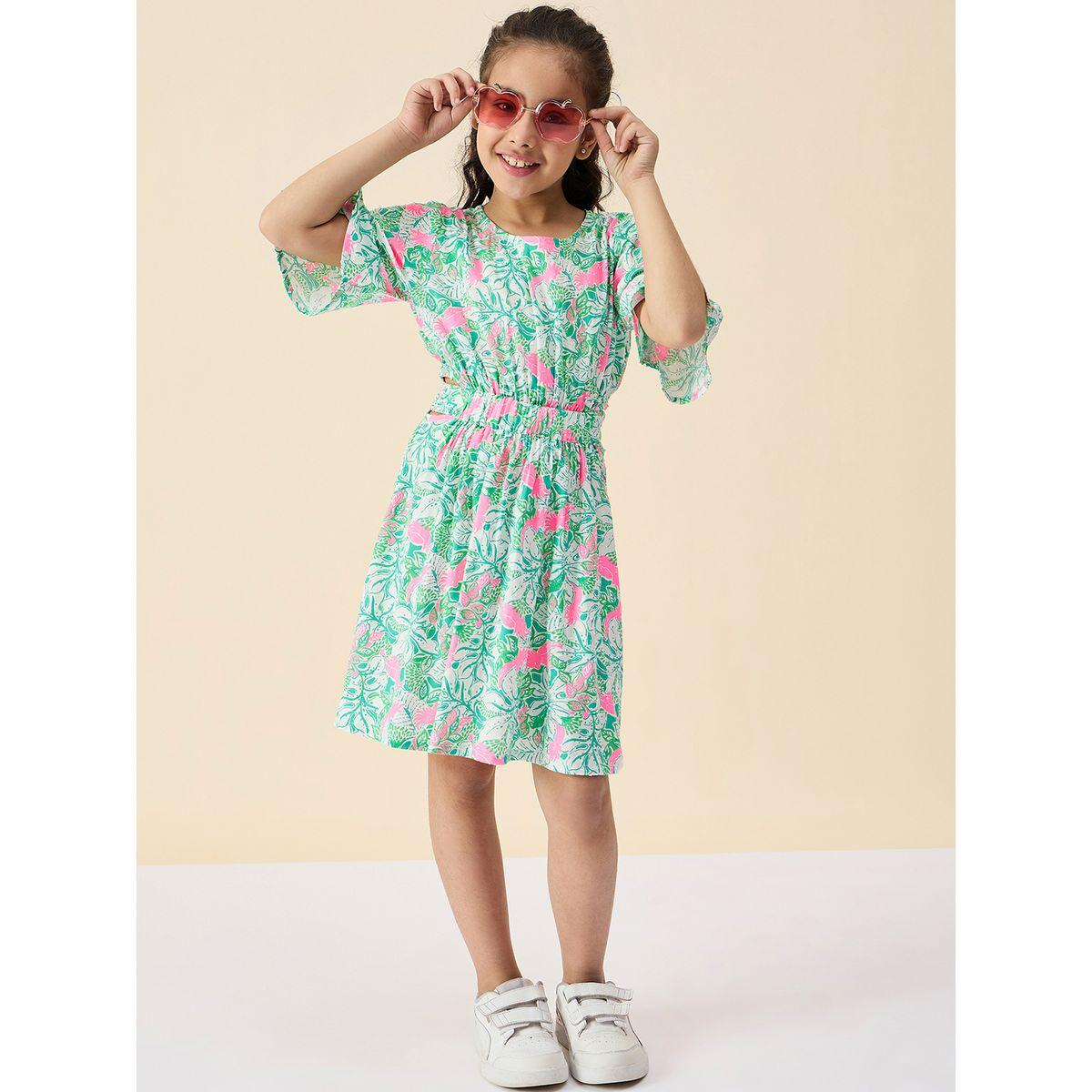فستان مُطبع بالكامل بحافة واسعة-girls-clothing-dressesandjumpsuits-image-2