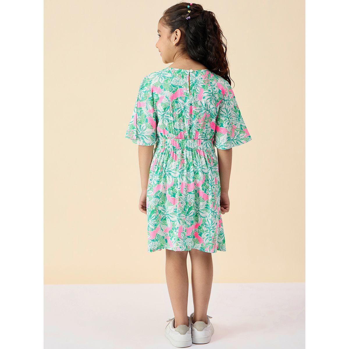 Stylo Bug All Over Print Elastic Waist A-Line Dress-girls-clothing-dressesandjumpsuits-image-4