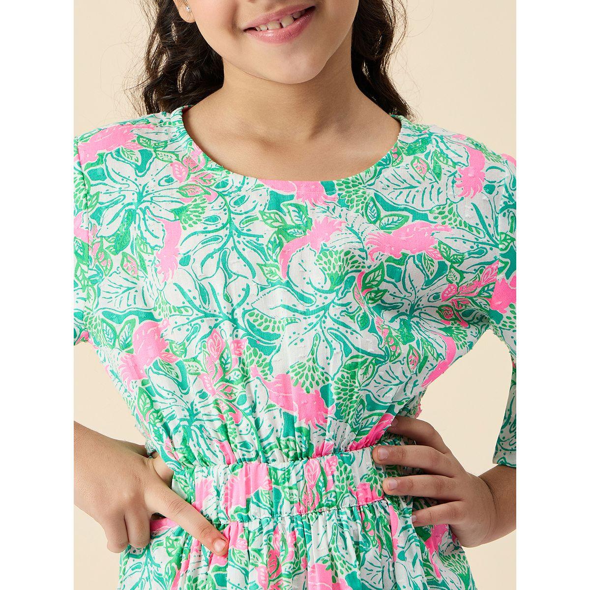 Stylo Bug All Over Print Elastic Waist A-Line Dress-girls-clothing-dressesandjumpsuits-image-5