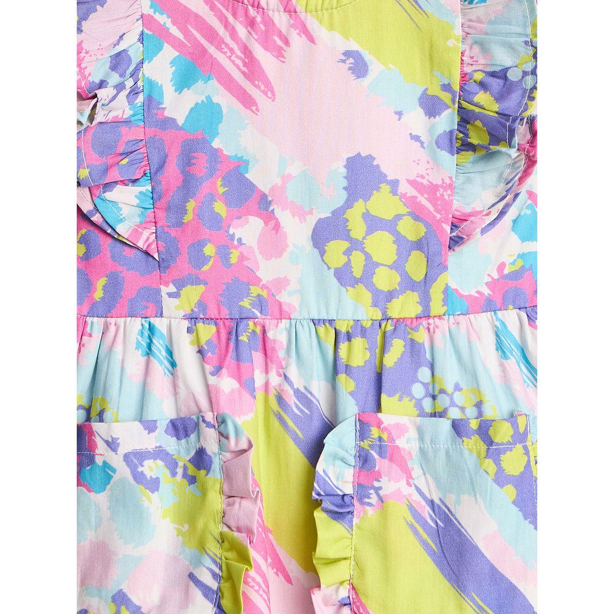 فستان مُطبع بالكامل بتفاصيل جيب-girls-clothing-dressesandjumpsuits-image-4