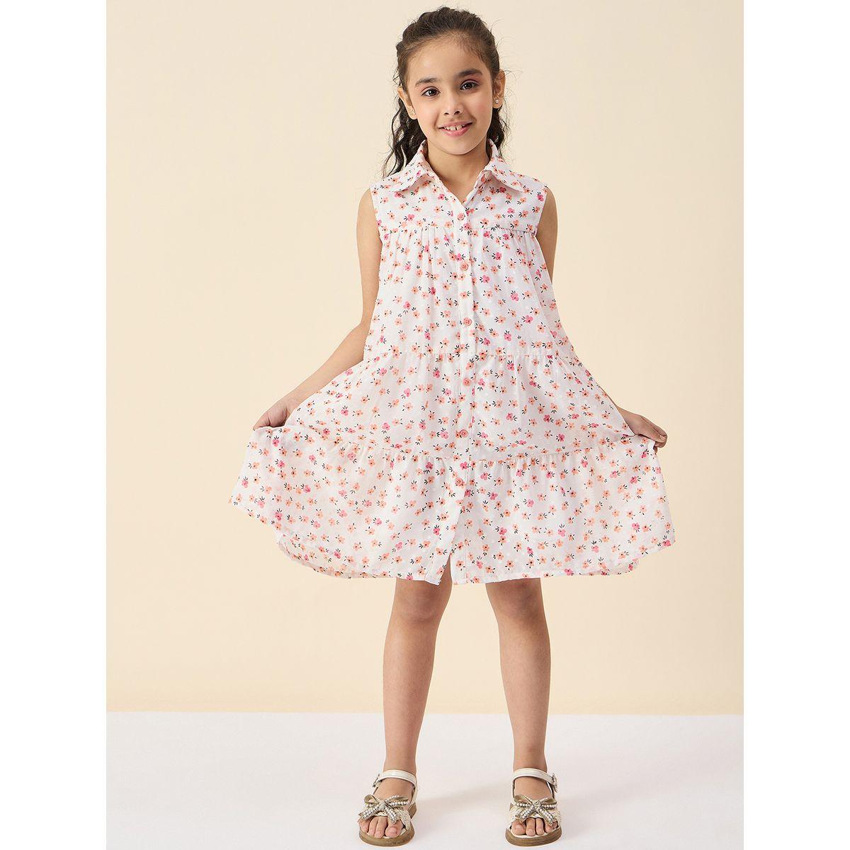 Stylo Bug Ditsy Print Shirt Dress with Buttons-girls-clothing-dressesandjumpsuits-image-2