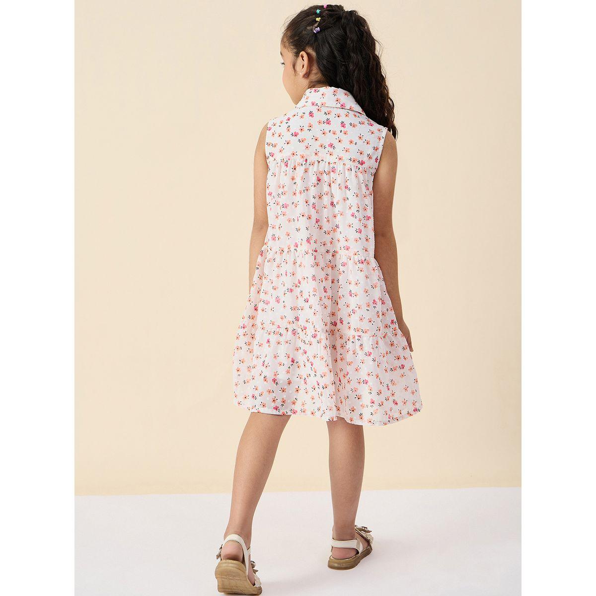 Stylo Bug Ditsy Print Shirt Dress with Buttons-girls-clothing-dressesandjumpsuits-image-4