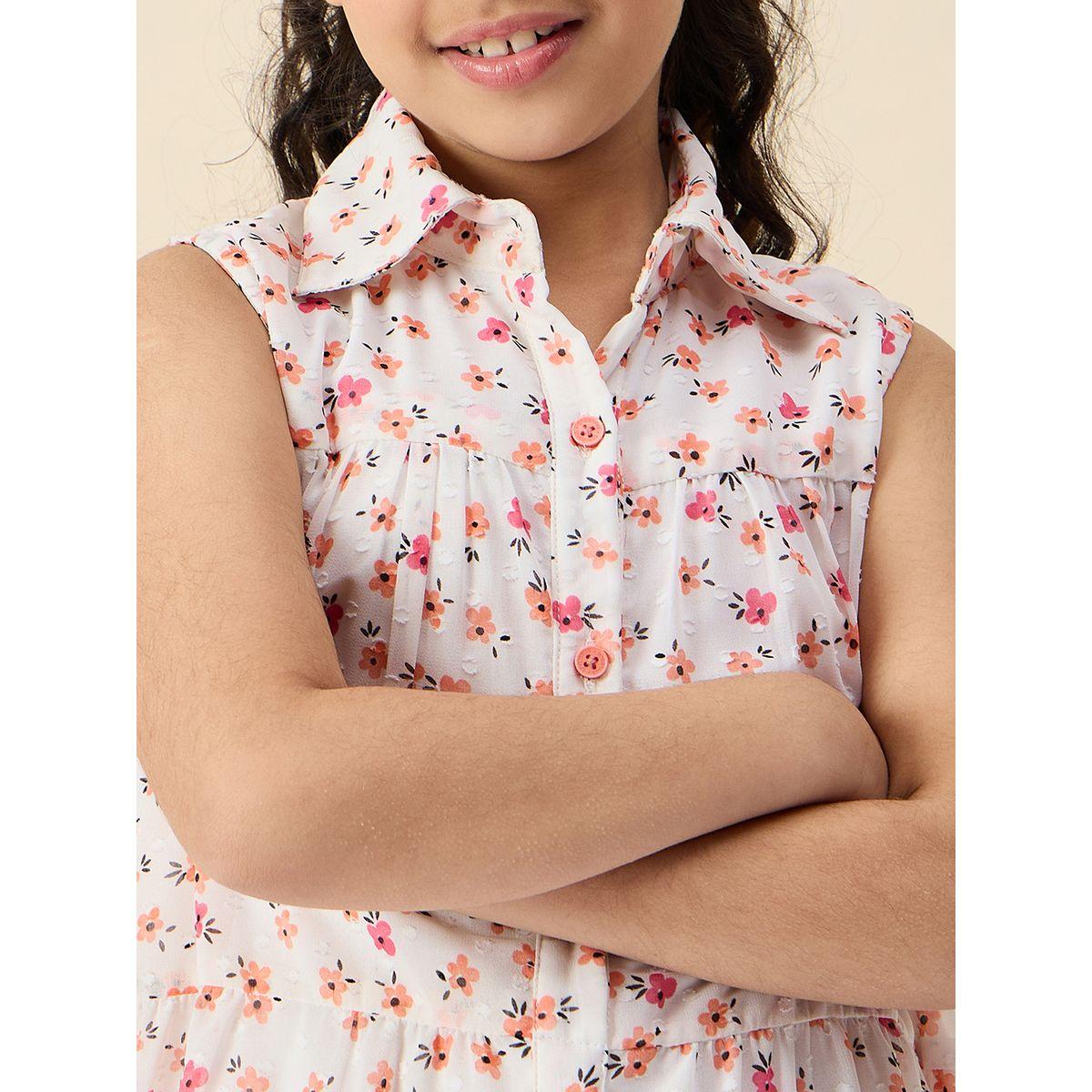 فستان بطبعة ديتسي بتفاصيل أزرار-girls-clothing-dressesandjumpsuits-image-5