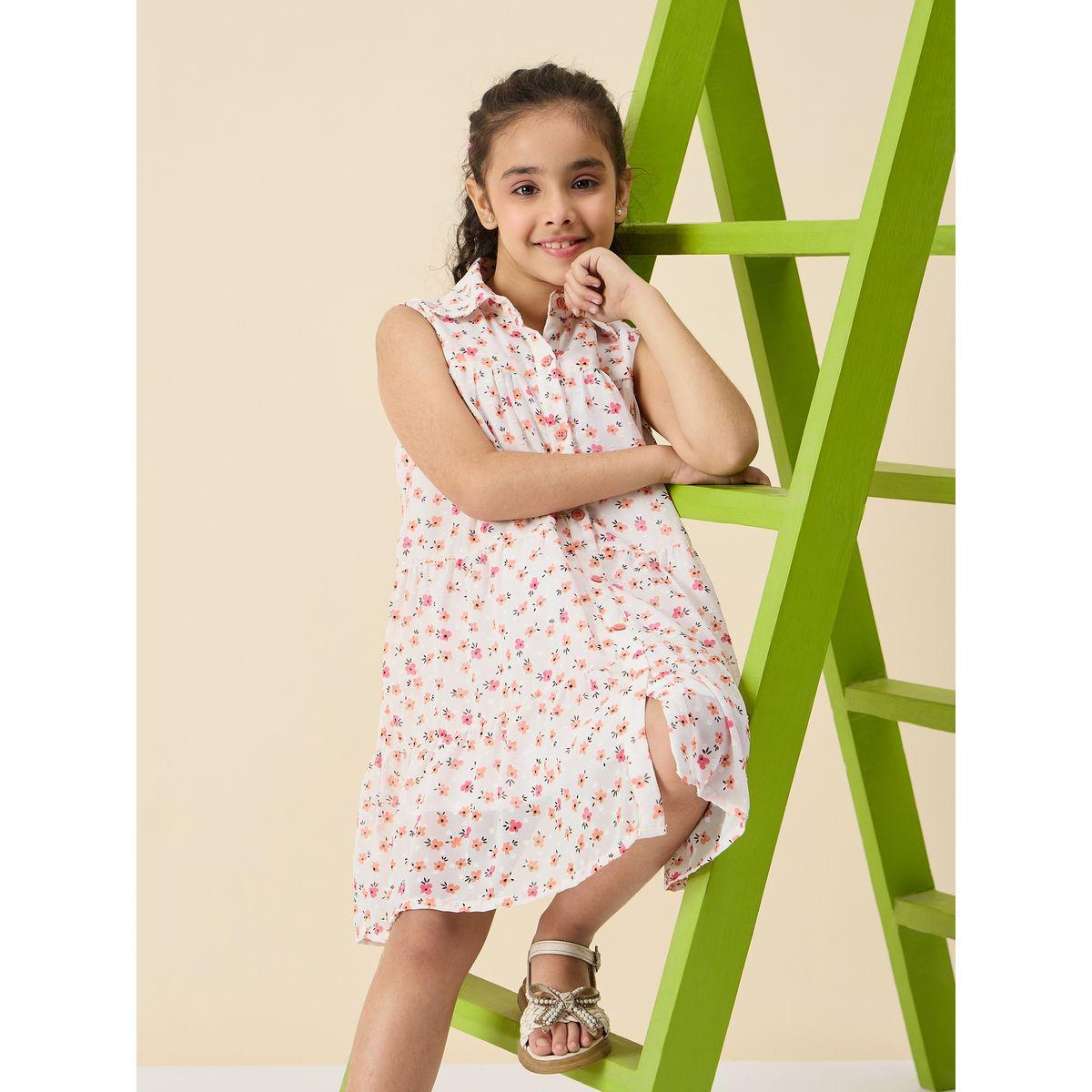 Stylo Bug Ditsy Print Shirt Dress with Buttons-girls-clothing-dressesandjumpsuits-image-6