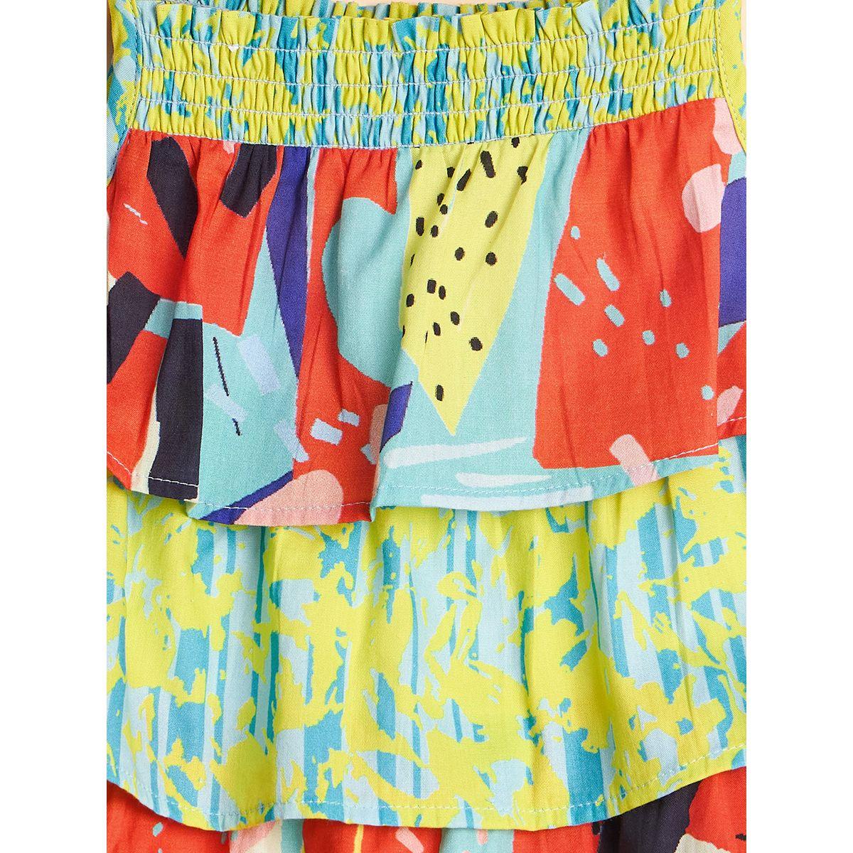 Stylo Bug All Over Print Strappy Layered Dress-girls-clothing-dressesandjumpsuits-image-4