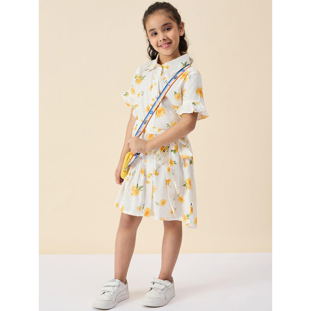 Stylo Bug Flower Print Dobby Shirt Dress-girls-clothing-dressesandjumpsuits-image-2