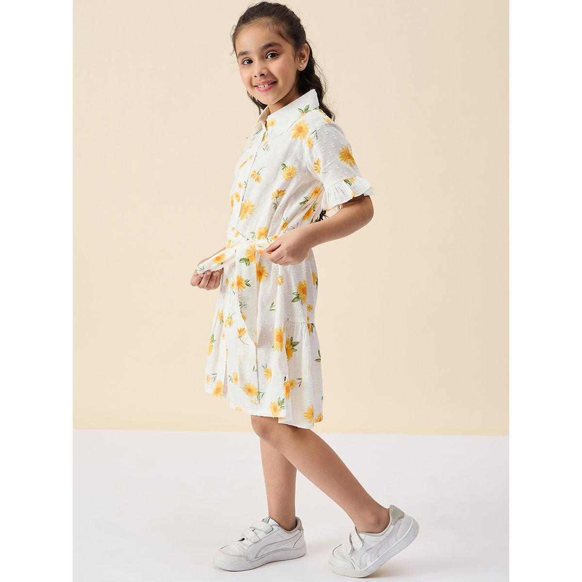 فستان بطبعة زهور بنسيج دوبي-girls-clothing-dressesandjumpsuits-image-3