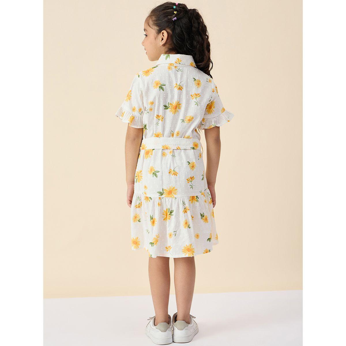 فستان بطبعة زهور بنسيج دوبي-girls-clothing-dressesandjumpsuits-image-4